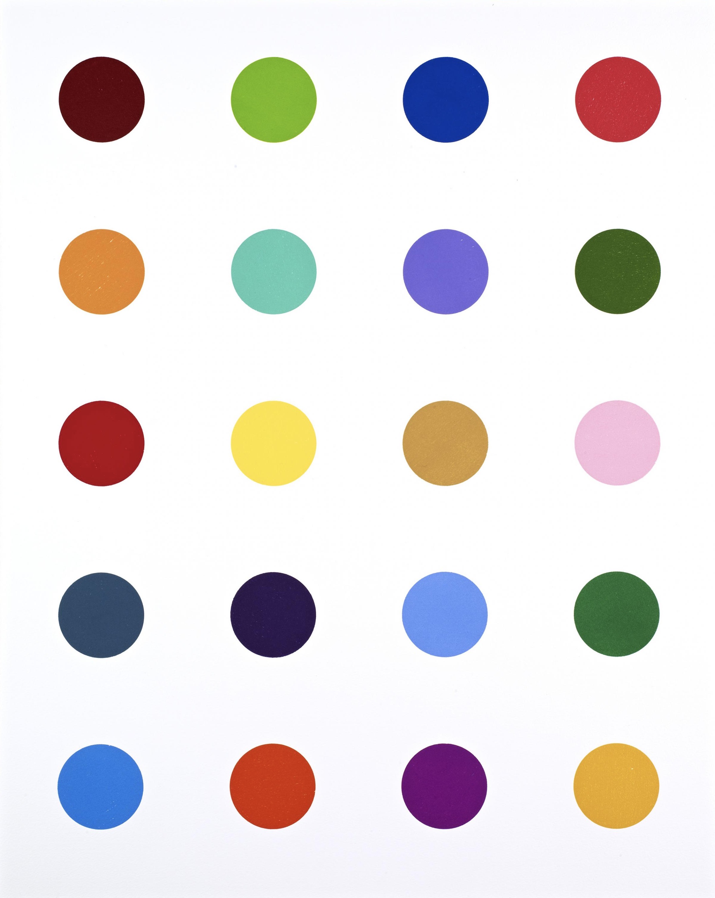 Damien Hirst – Ala Met, from 40 Woodcut Spots, 2011 – Xilografía