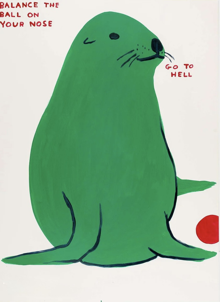 David Shrigley – Balance The Ball On Your Nose, 2022 – Sérigraphie (Screen-print)