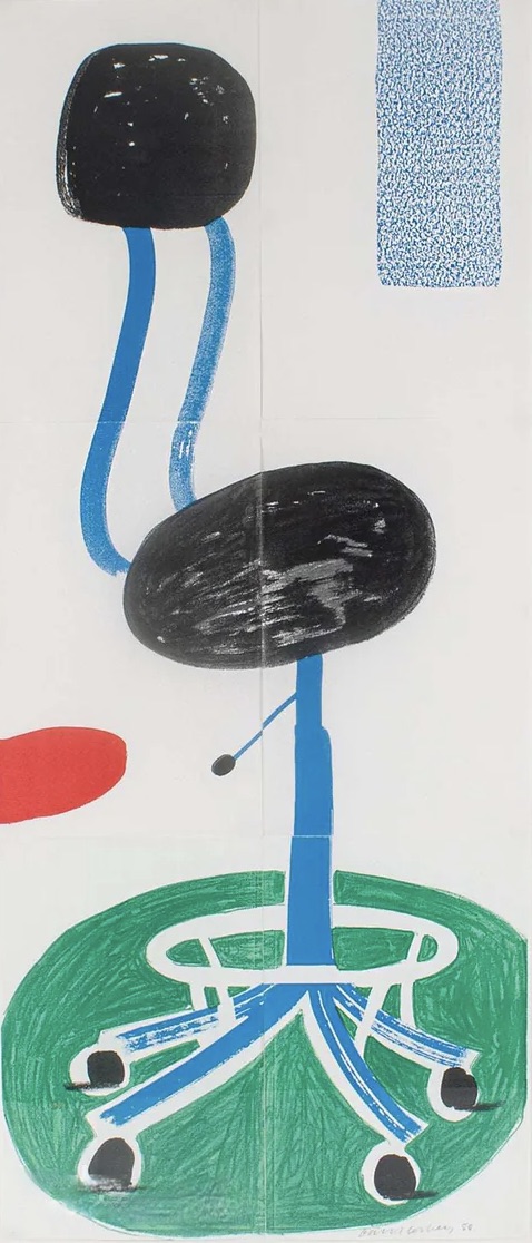 David Hockney – Office Chair, 1988 – Mischtechnik