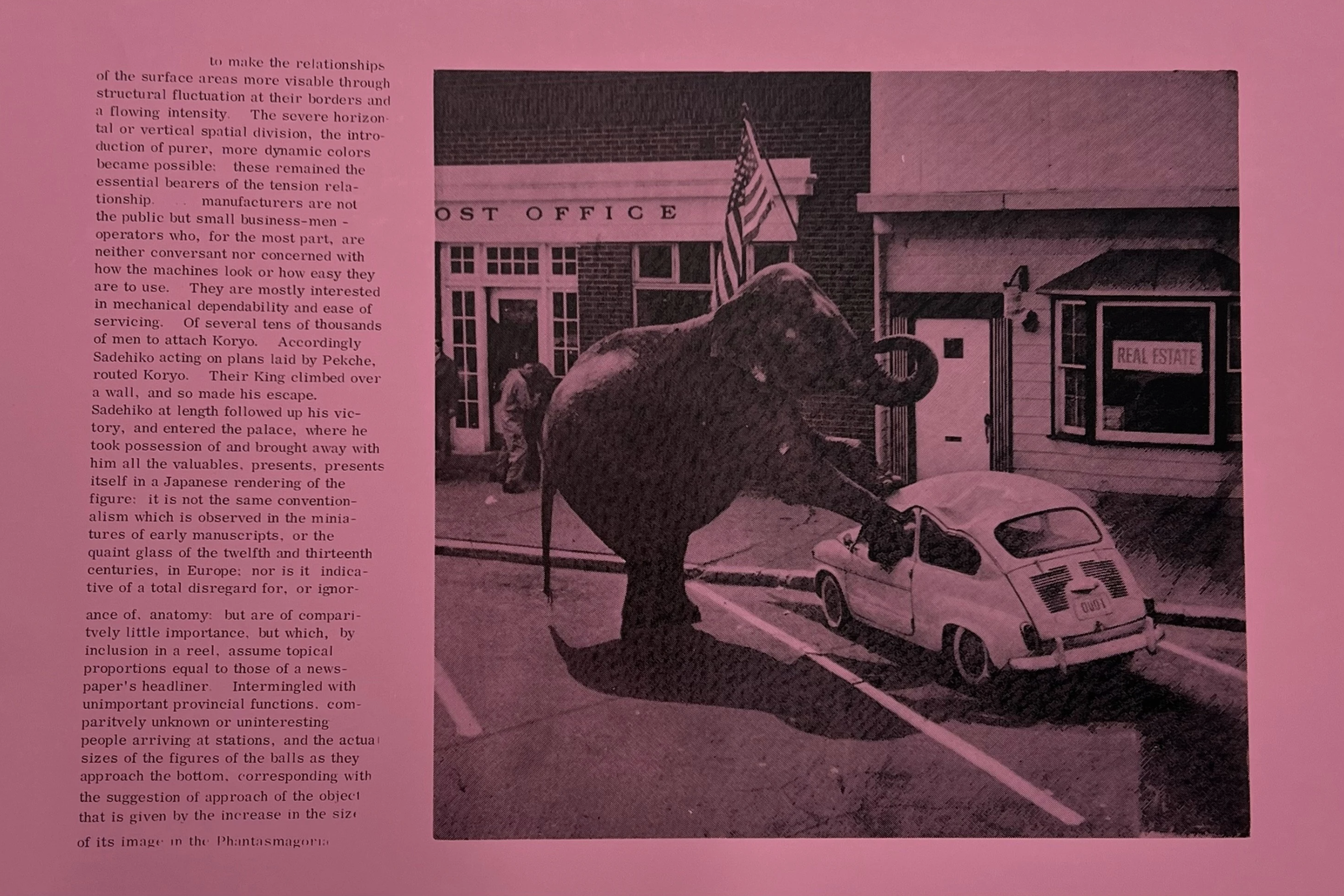 Eduardo Paolozzi – Untitled (Elephant and Real Estate), 1970 – Impresión offset