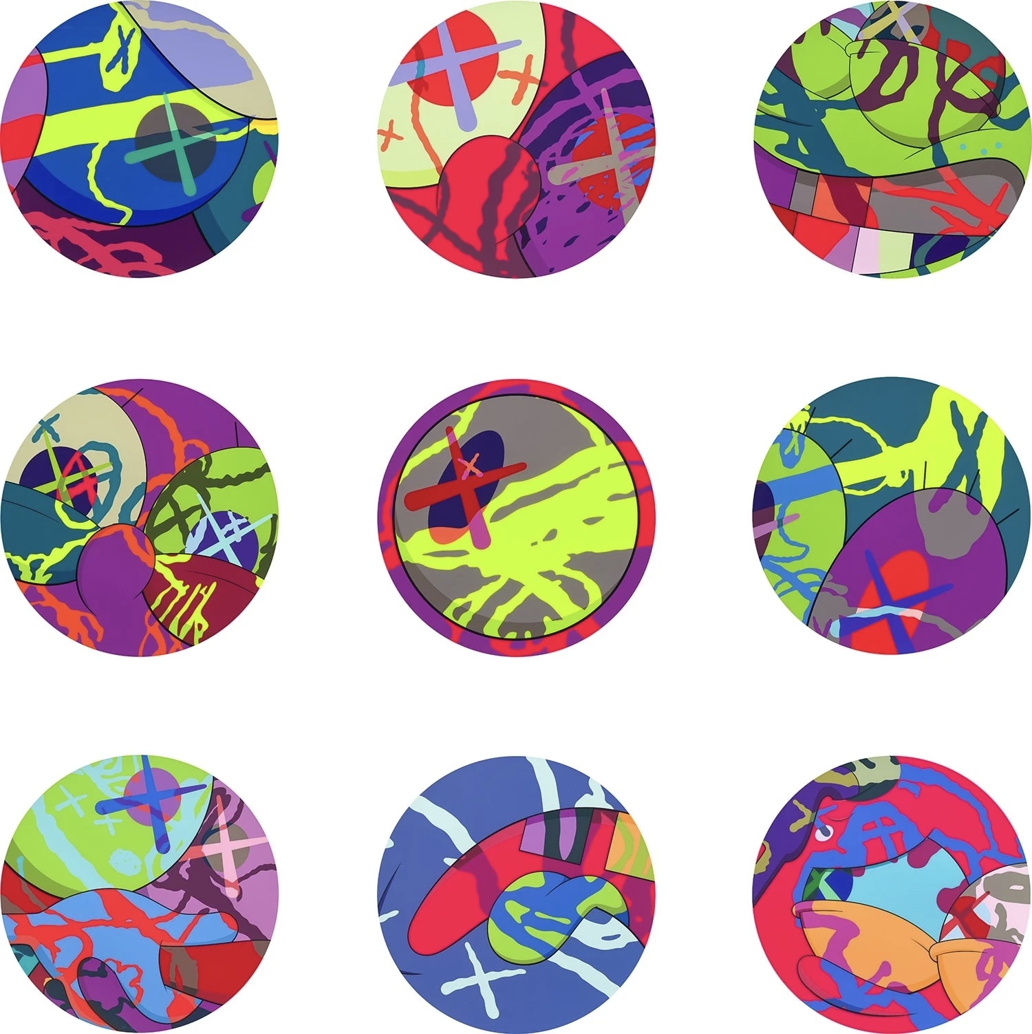 KAWS – The News (portfolio of 9 prints), 2017 – Silkscreen