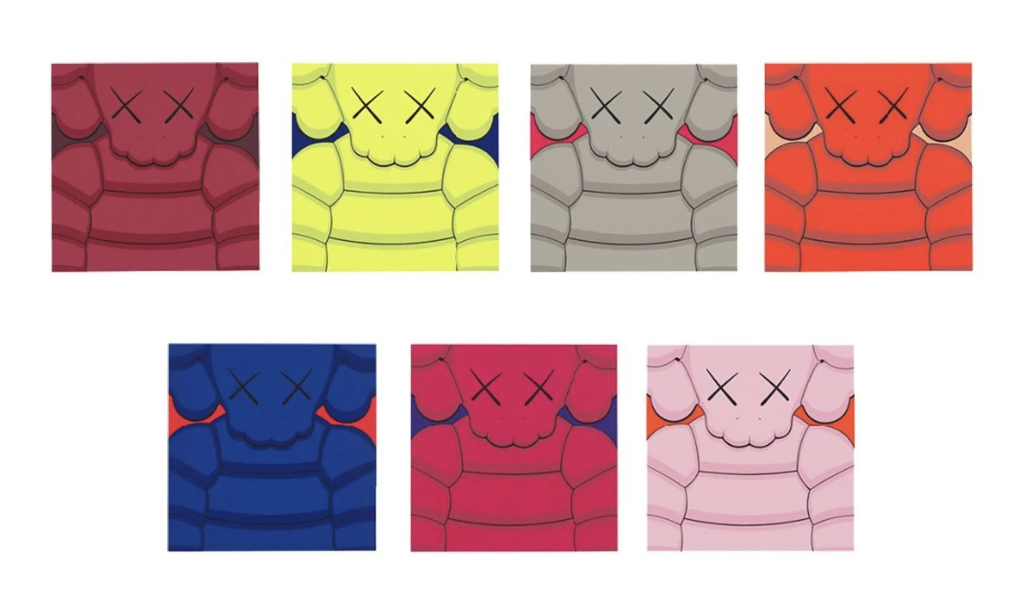 KAWS – What Party - set of 7, 2020 – Screen-print