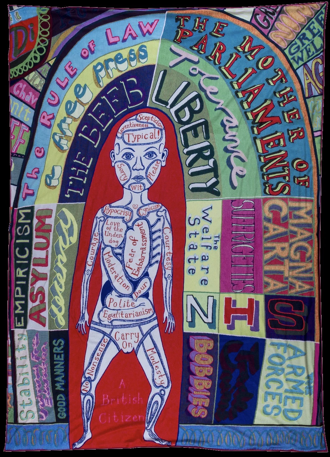 Grayson Perry – Comfort Blanket, 2014-2023 – Tapíz