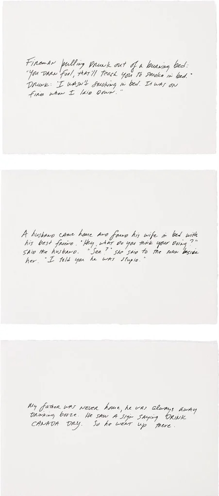 Richard Prince – The Greeting Card Jokes (complete set of 3), 2011 – Mischtechnik