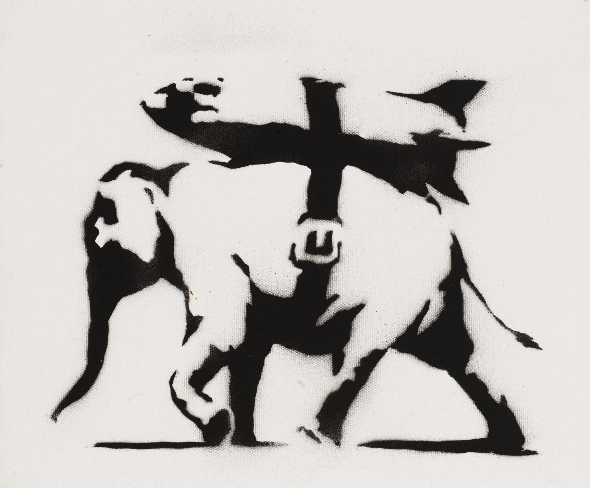 Banksy – Heavy Weaponry, 2004 – Mixed Media