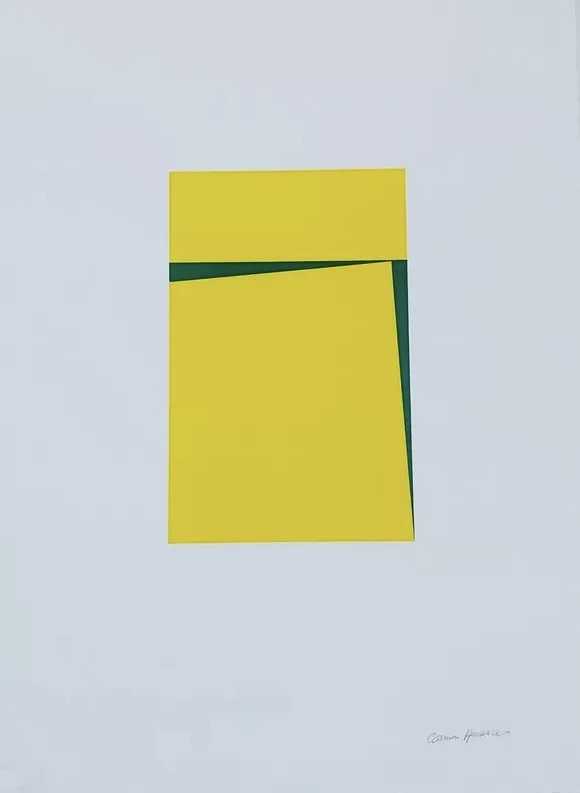 Carmen Herrera – Untitled (Yellow Divide), 2018 – Silkscreen