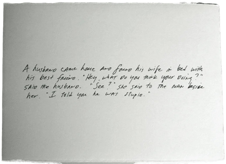 Richard Prince – The Greeting Card Jokes #2: The Best Friend, 2011 – Mixed Media