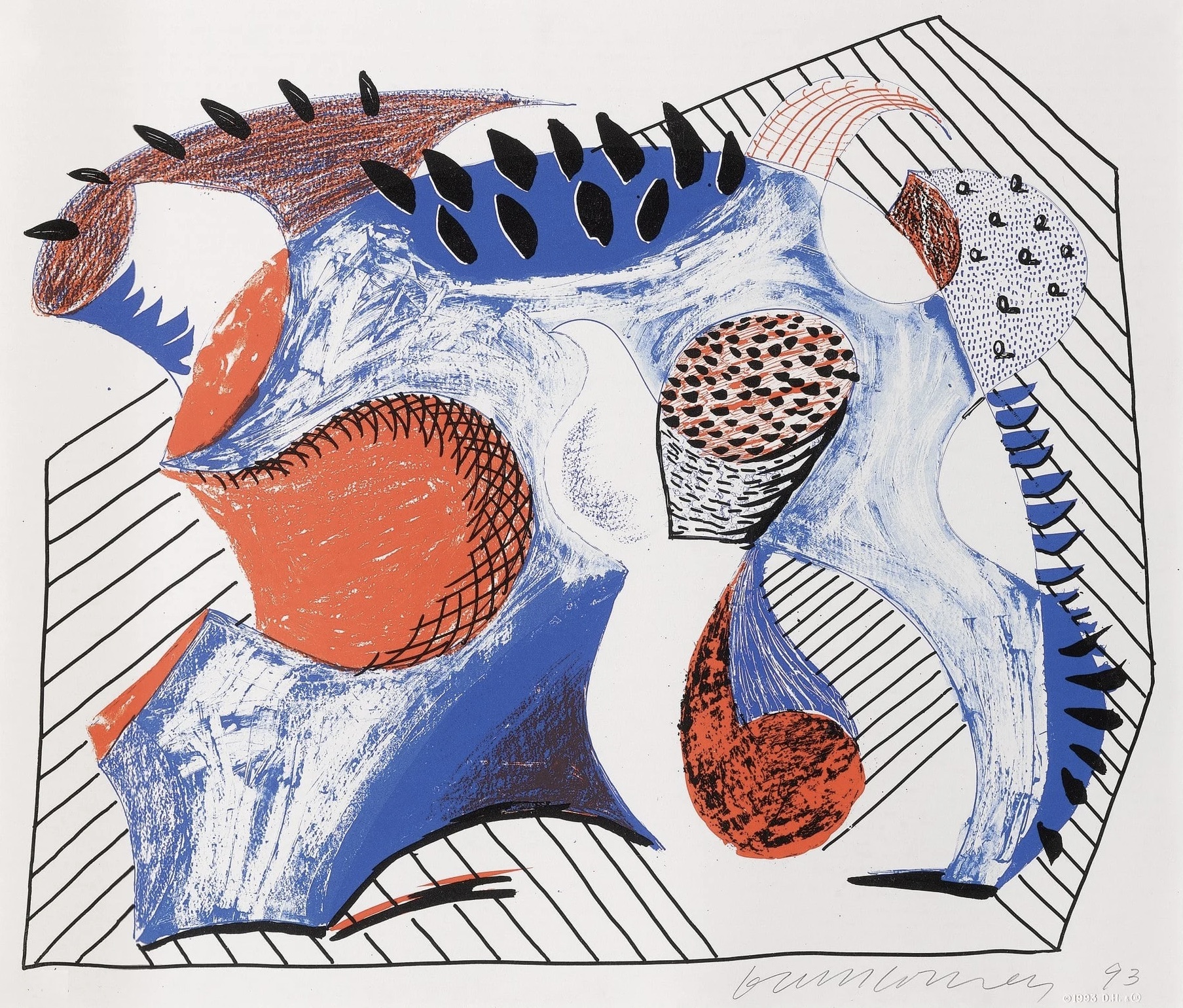 David Hockney – Untitled (for Joel Wachs), 1993 – Mixed média