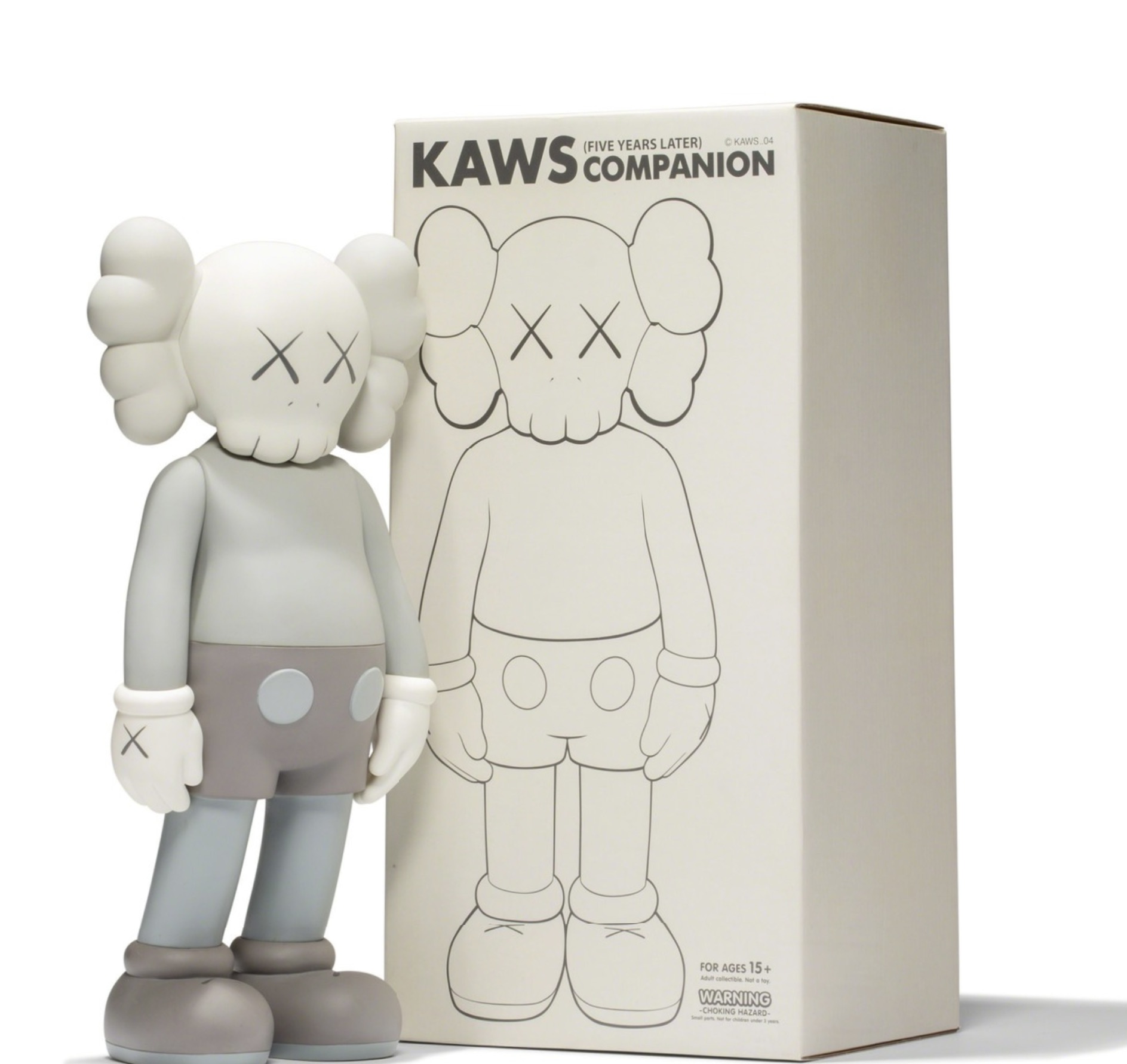 KAWS | 5 Years Later Companion (Grey, 2004) Painted Vinyl