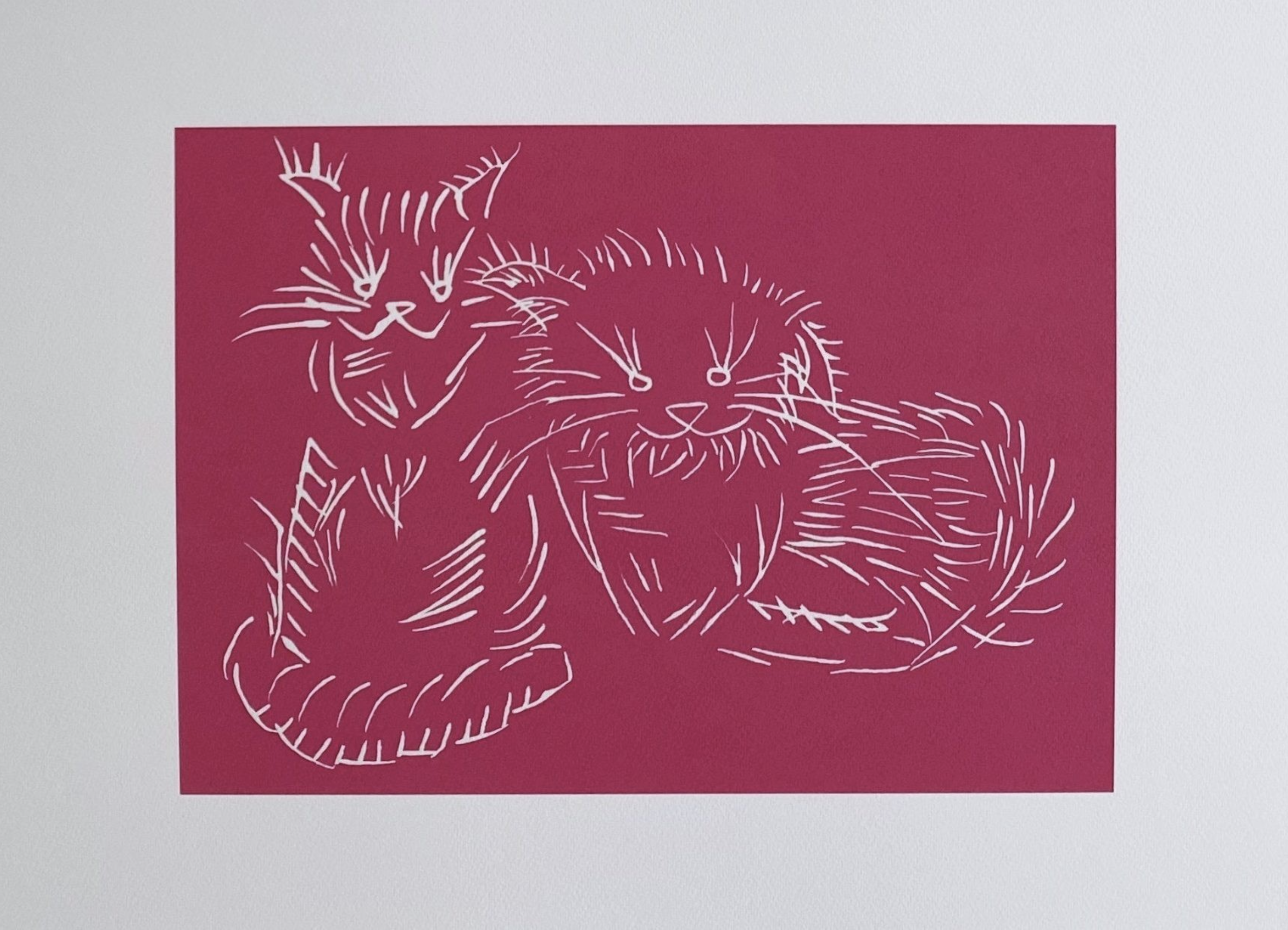 Weiwei Ai – Cats (Pink), 2022 – Screen-print