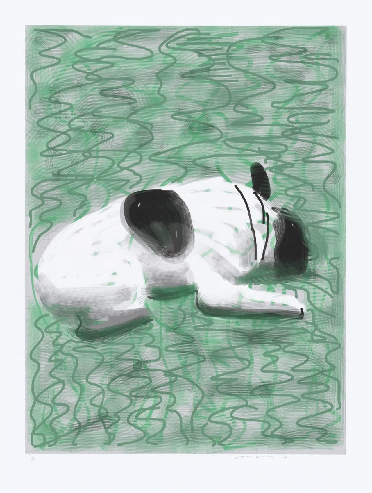 David Hockney – iPad drawing - Moujik, 2010 – Imprimante a jet