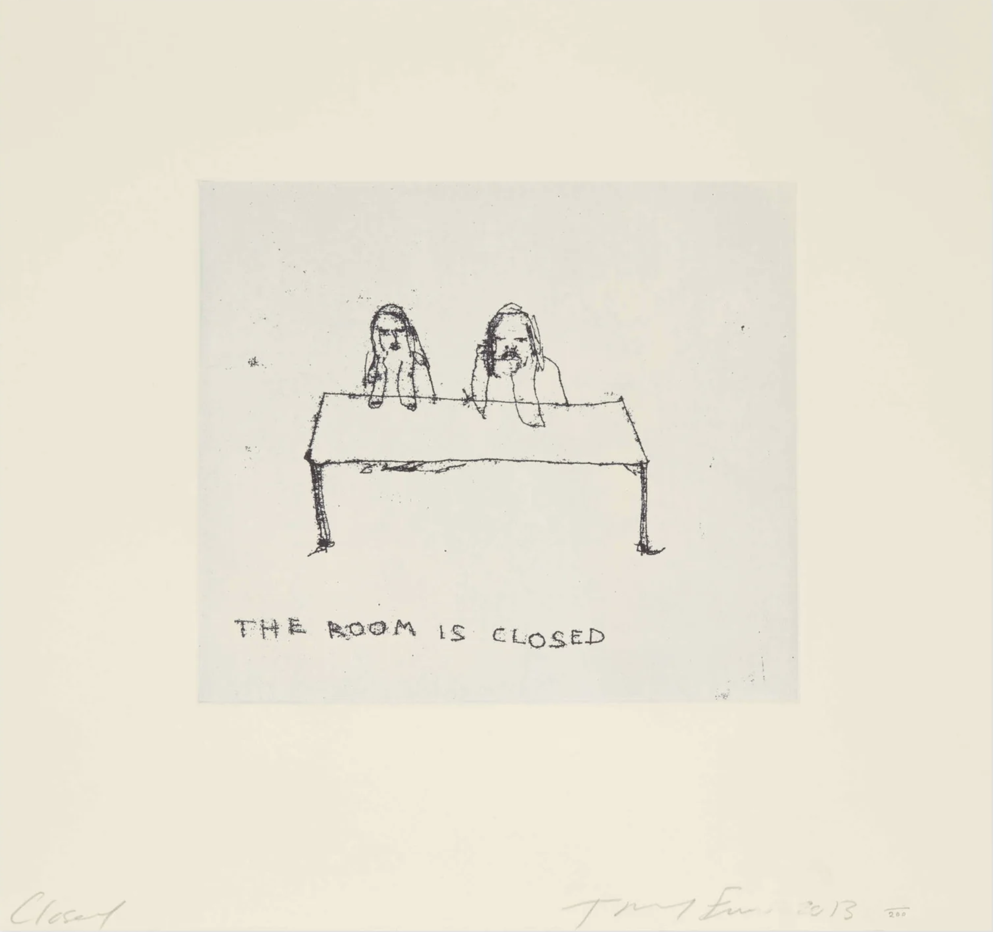 Tracey Emin – Closed, 2013 – Ets