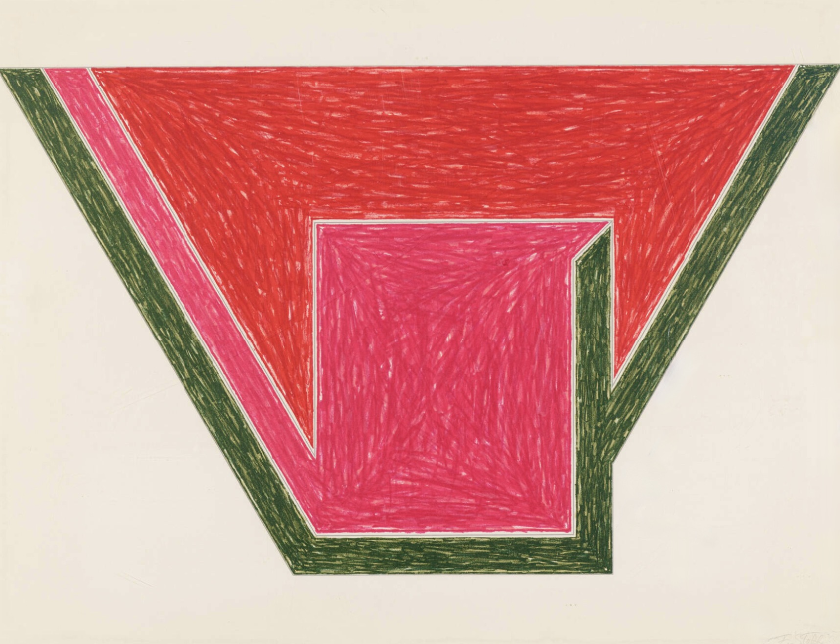 Frank Stella – Union (from Eccentric Polygons), 1974 – Mixed média