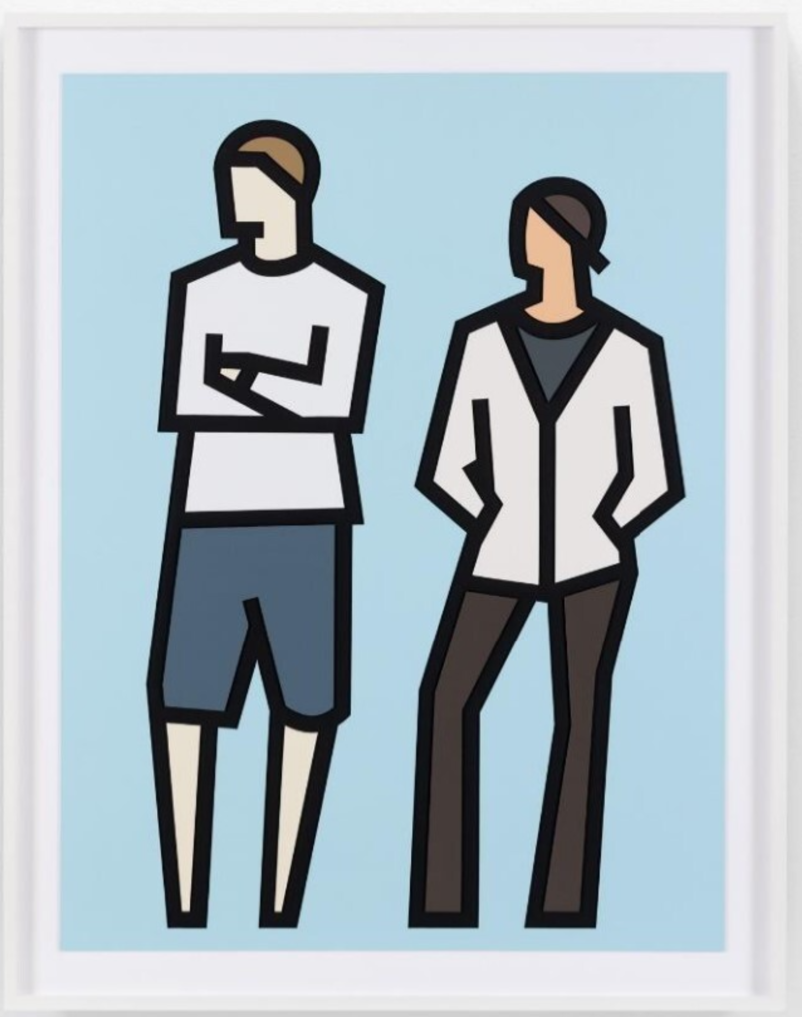 Julian Opie – Tom and Imogen, 2024 – Mixed média