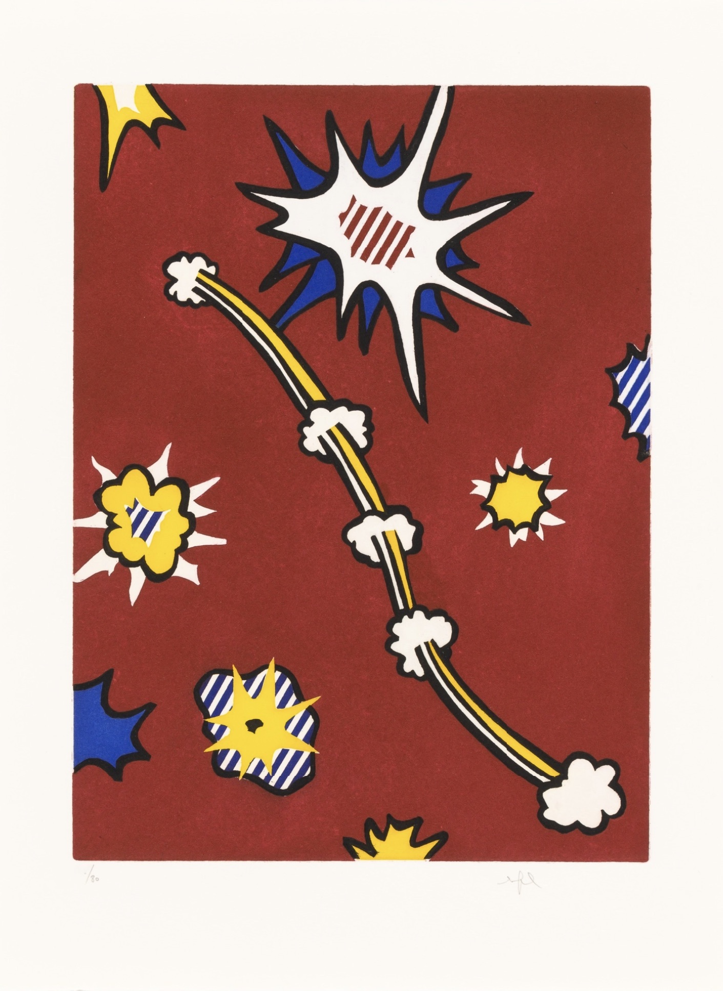 Roy Lichtenstein – De Denver au Montana, Départ 27 Mai 1972 (II), 1991 – Etching and Aquatint