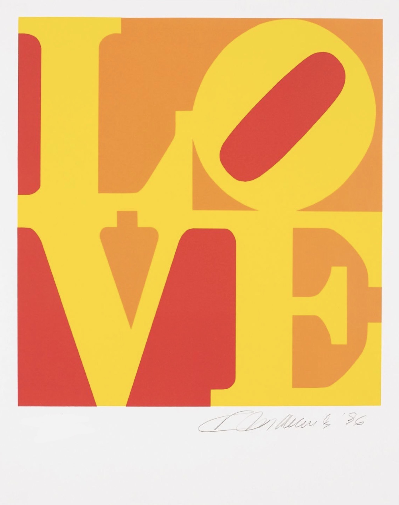 Robert Indiana – The Book of Love 10, 1996 – Screen-print