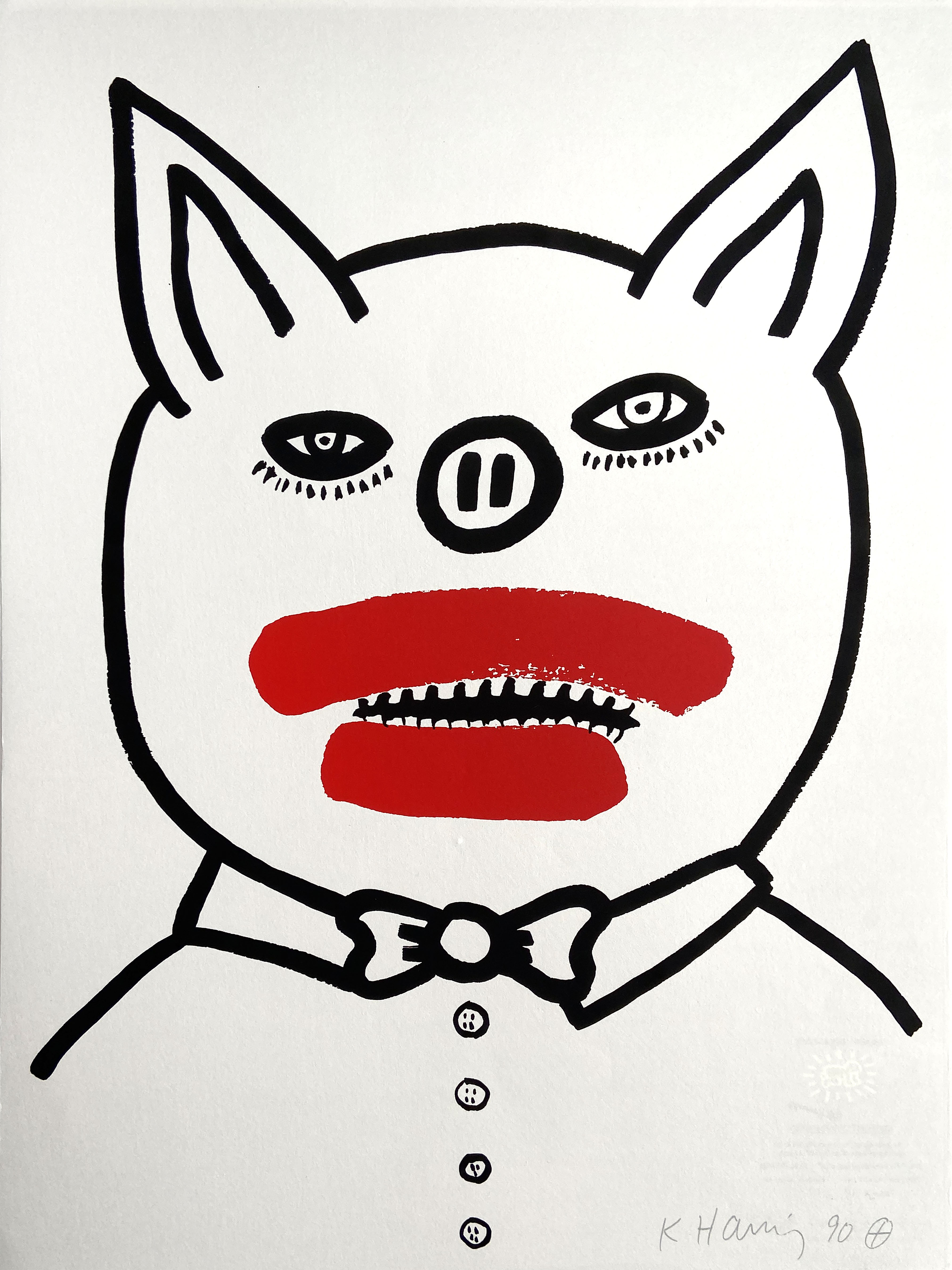 Keith Haring – Story of Red and Blue #3, 1989 – Lithograph