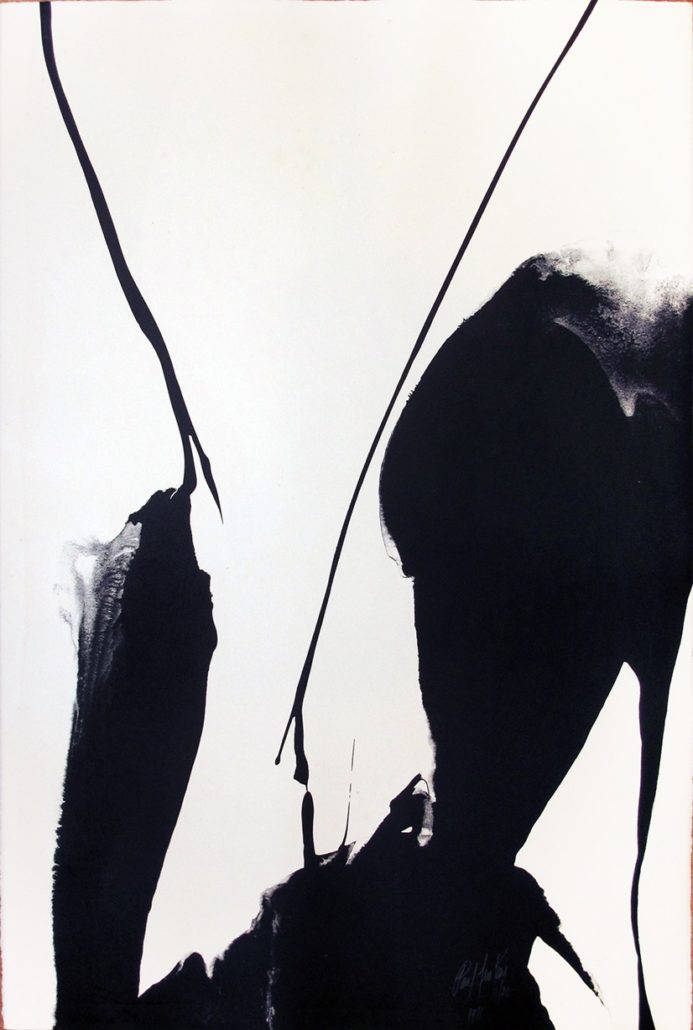 Paul Jenkins – Untitled (Black Strokes), 1971 – Lithographie