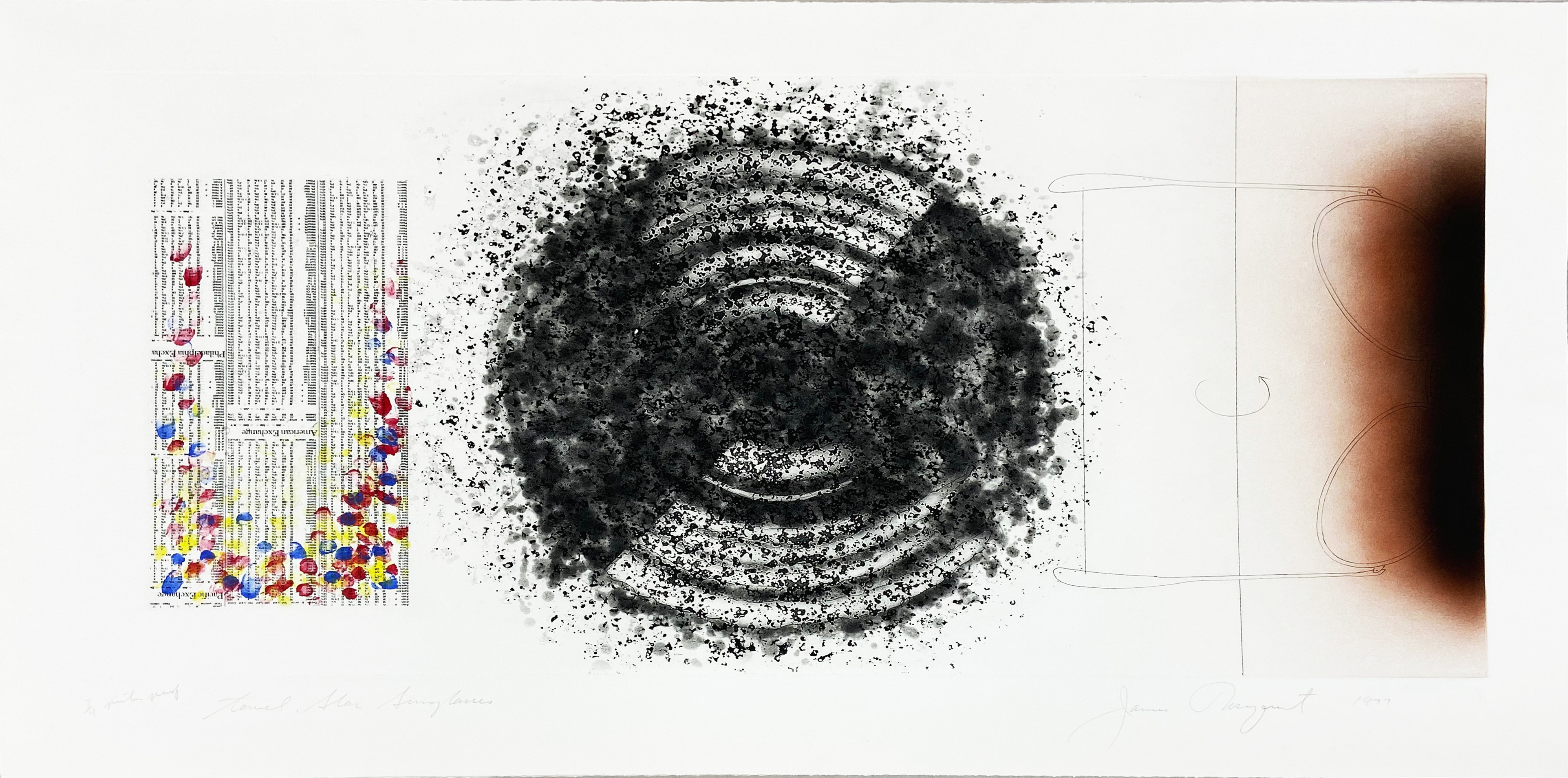 James Rosenquist – Towel, Star, Sunglasses, 1977 – Etching