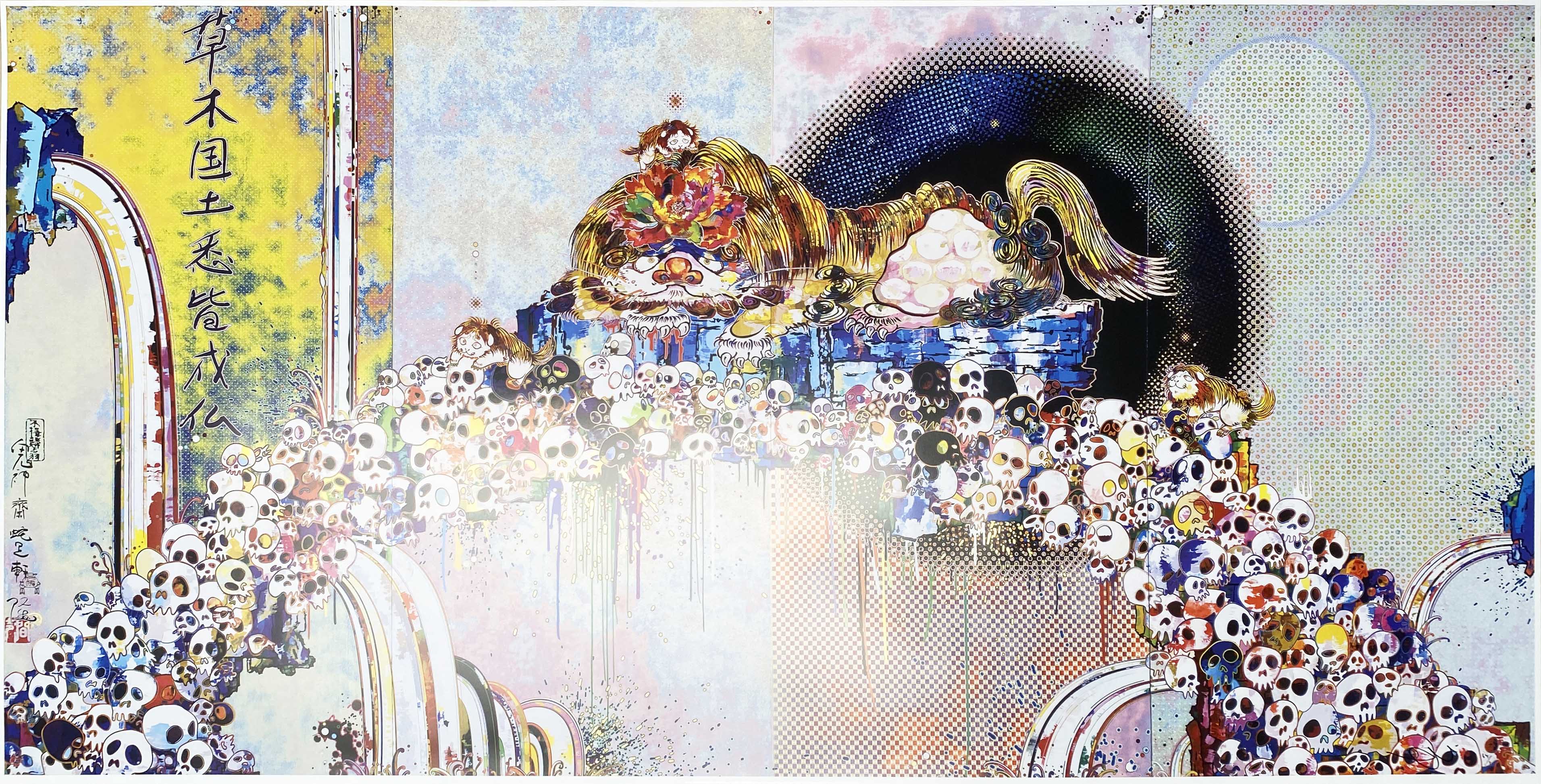 Takashi Murakami – As the Interdimensional Waves Run Through Me, I can distinguish Between the Voices of Angel and Devil, 2012 – Lithografie