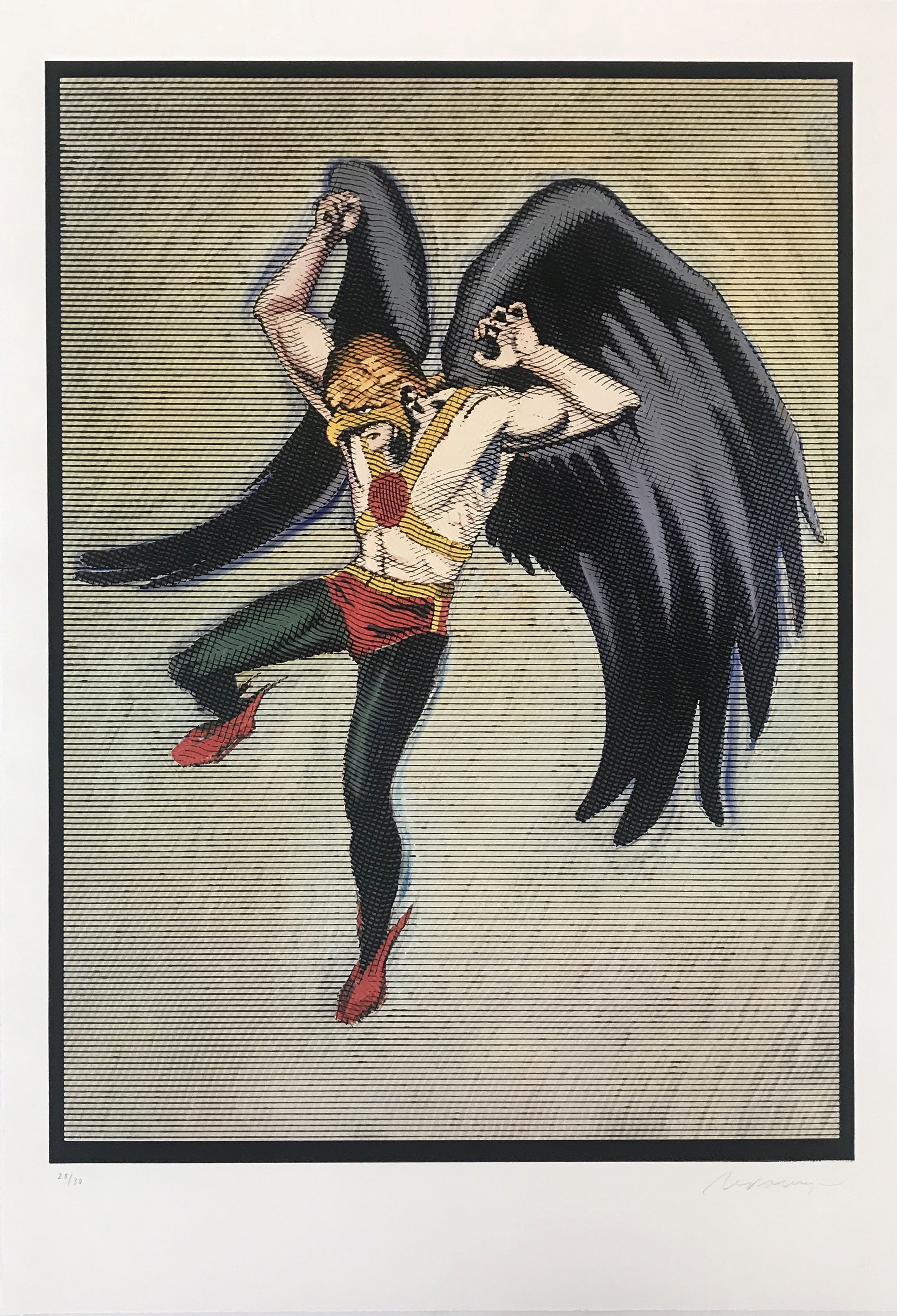 Mel Ramos – Hawkman, 2015 – Xilografía