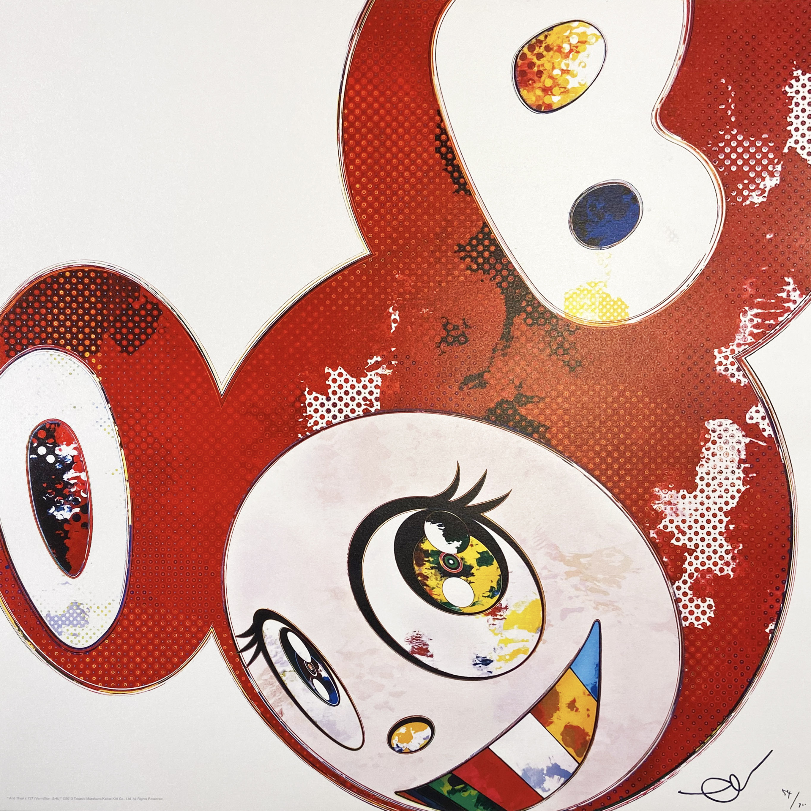 Takashi Murakami – And Then x 727 (Vermillion: SHU), 2013 – Lithographie