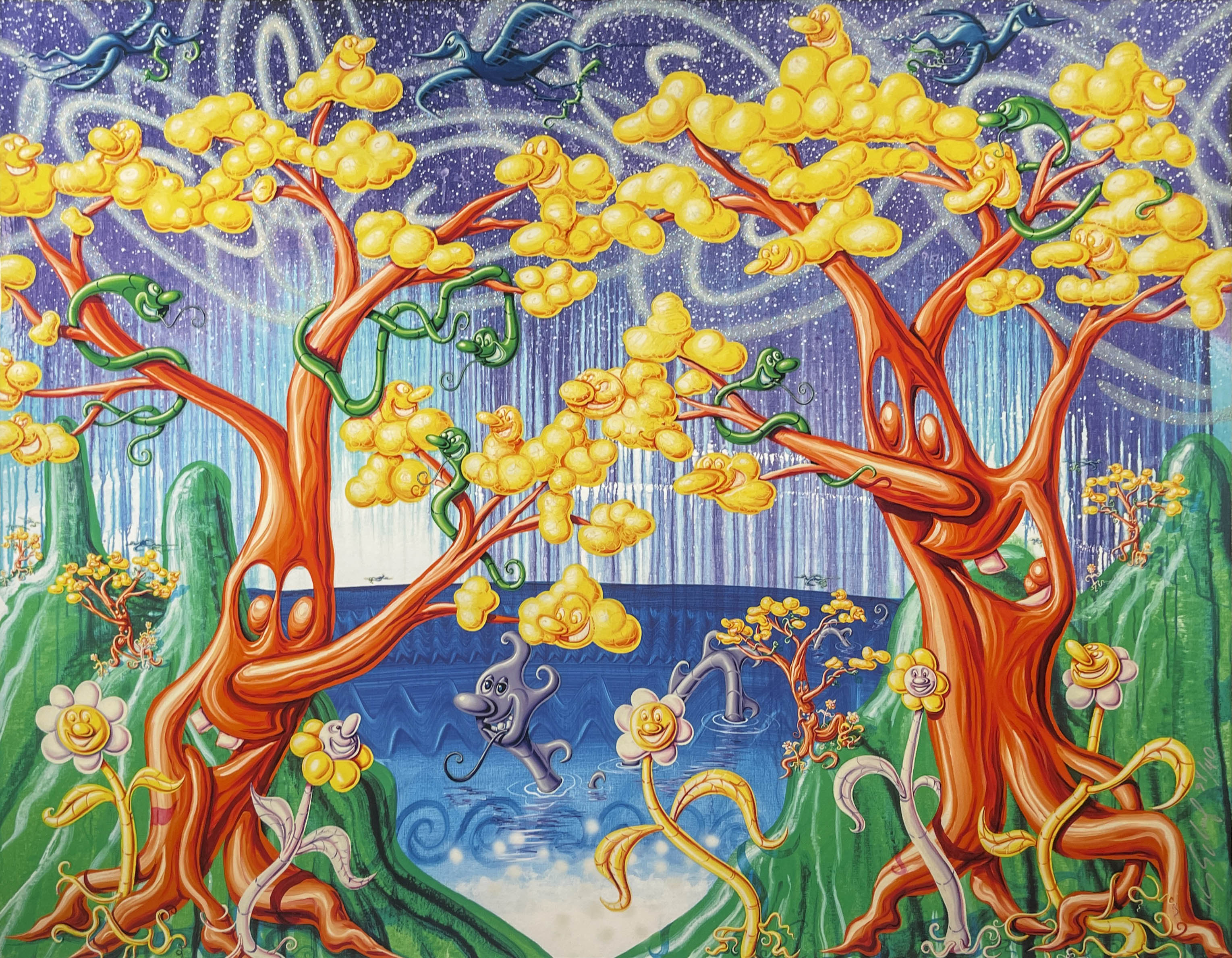 Kenny Scharf – Paradis Perdu, 2022 – Gemengde techniek.