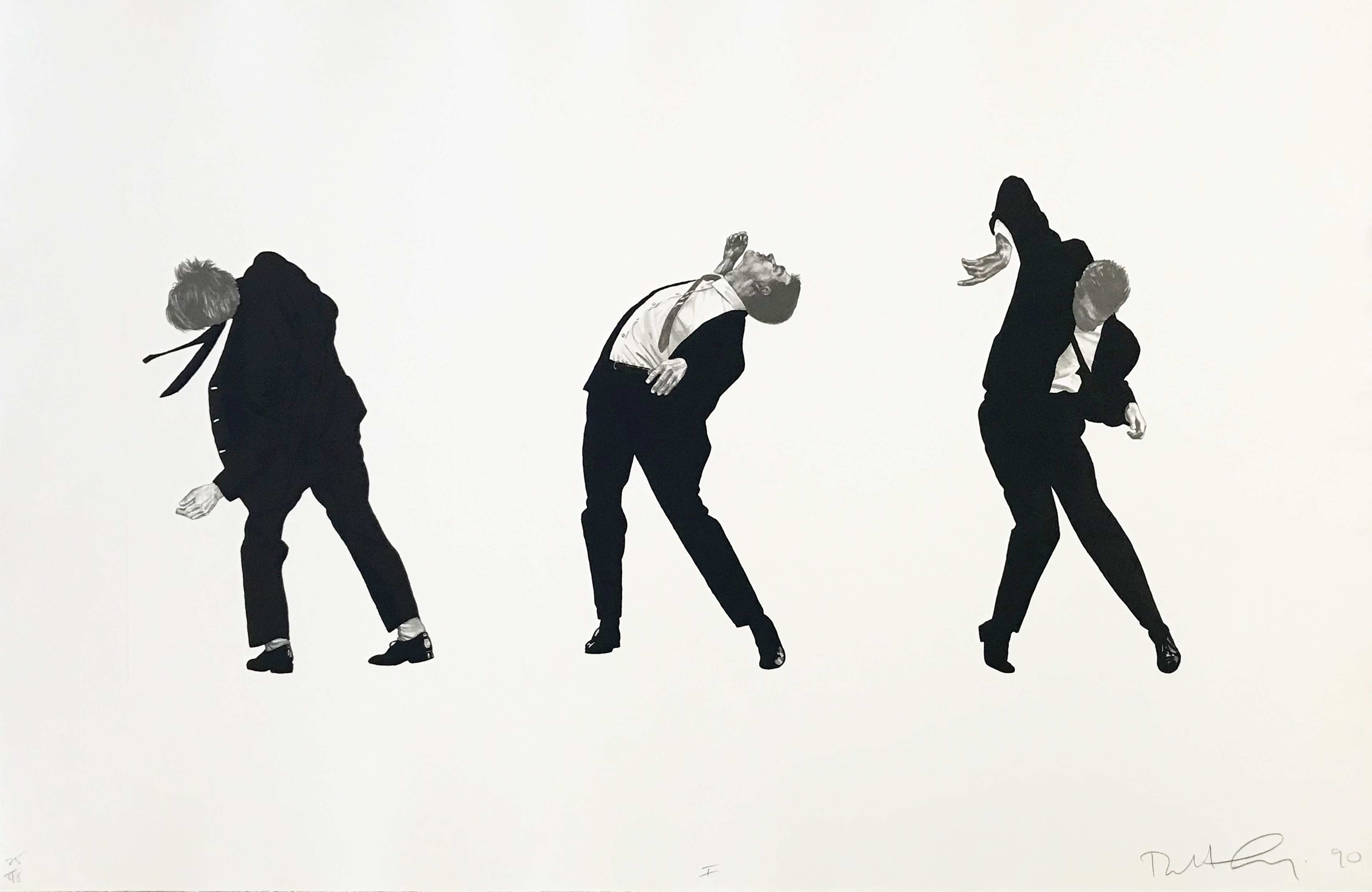 Robert Longo – Men in the Cities, Tokyo, Seibu Department Stores, Ltd. I (3 Men), 1990 – Lithographie