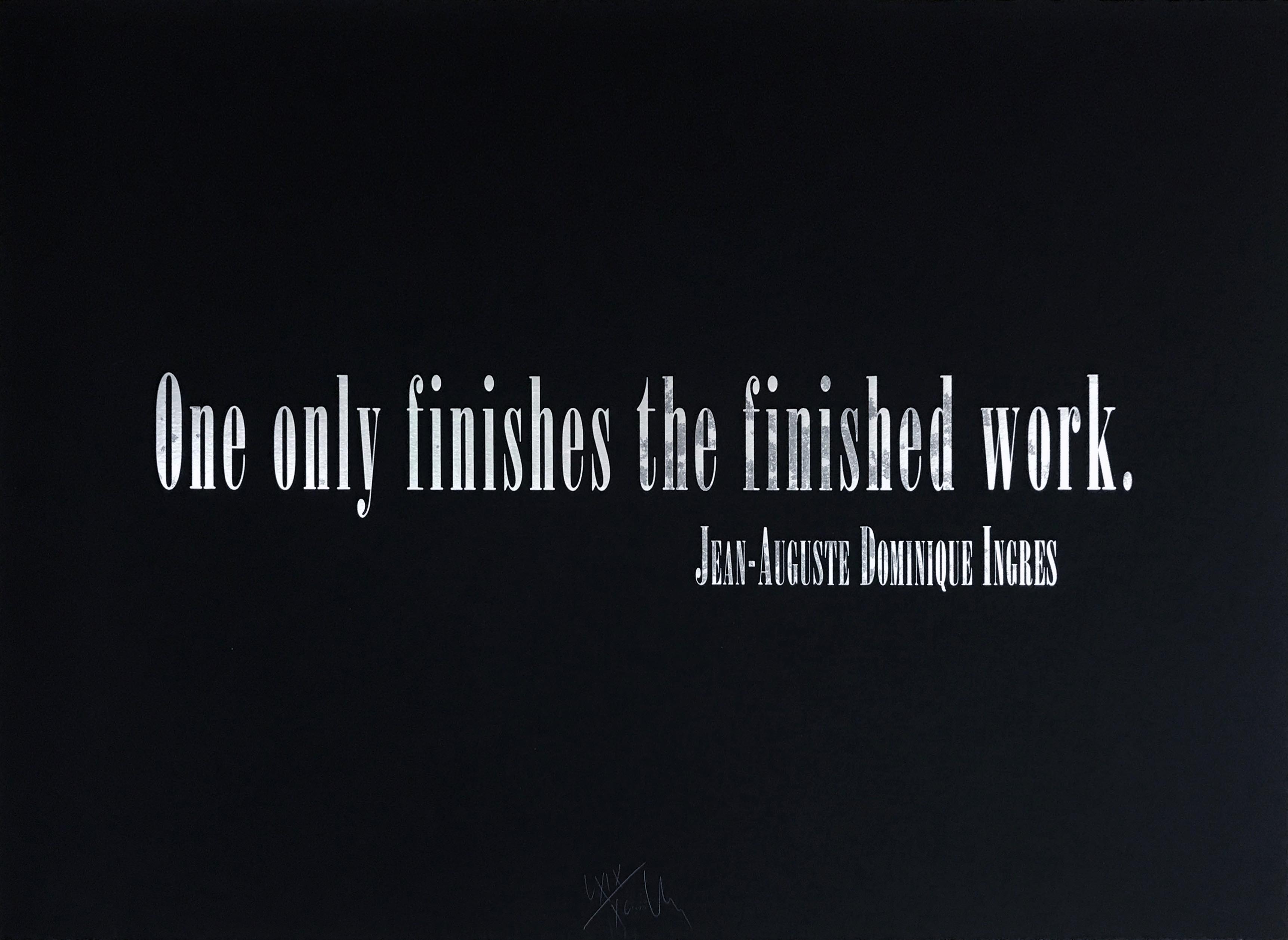 Joseph Kosuth – Titled Quotation (for L.C.) from the portfolio of Leo Castelli's 90th Birthday, 1997 – Screen-print