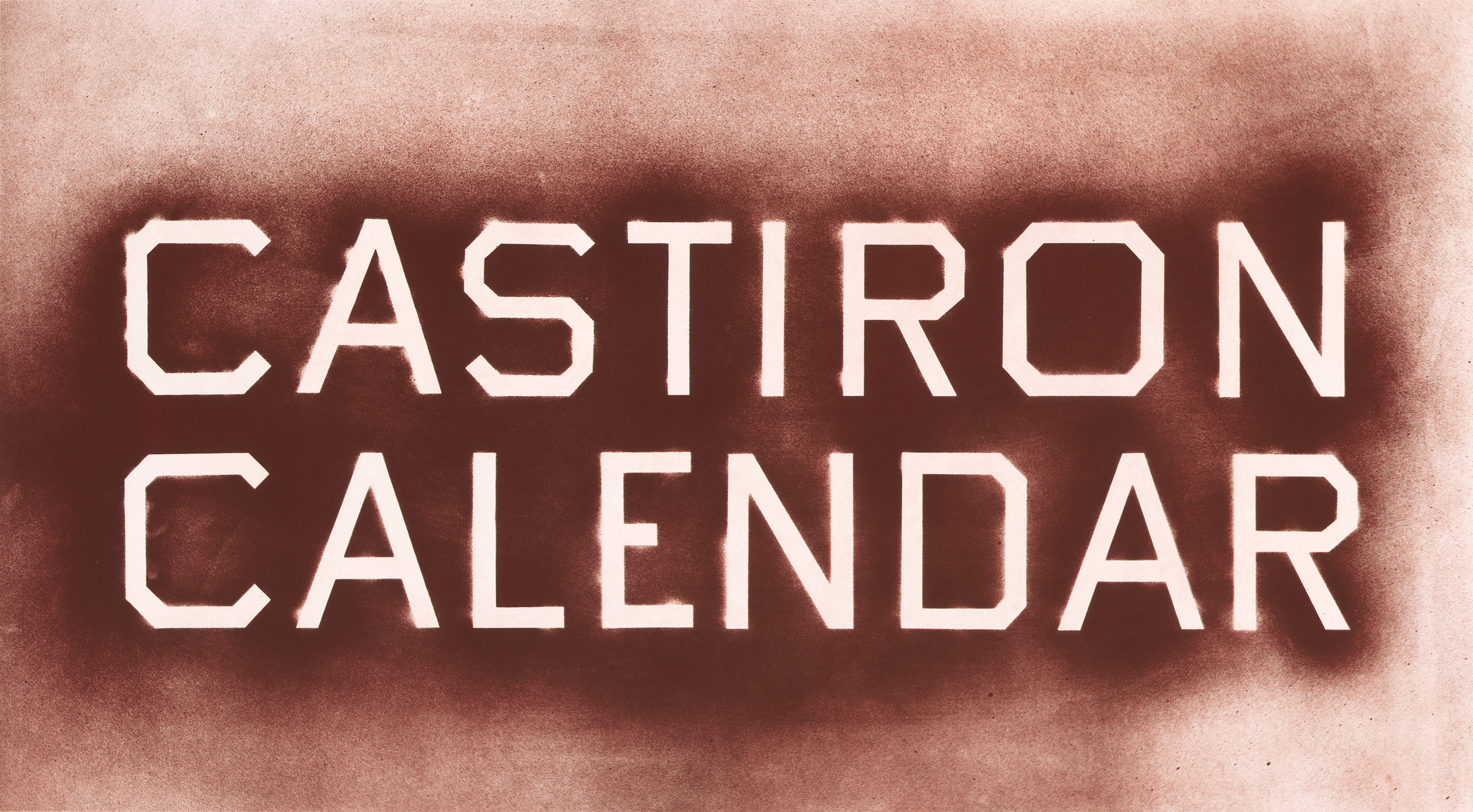 Ed Ruscha – Castiron Calendar, 2023 – Mixed Media