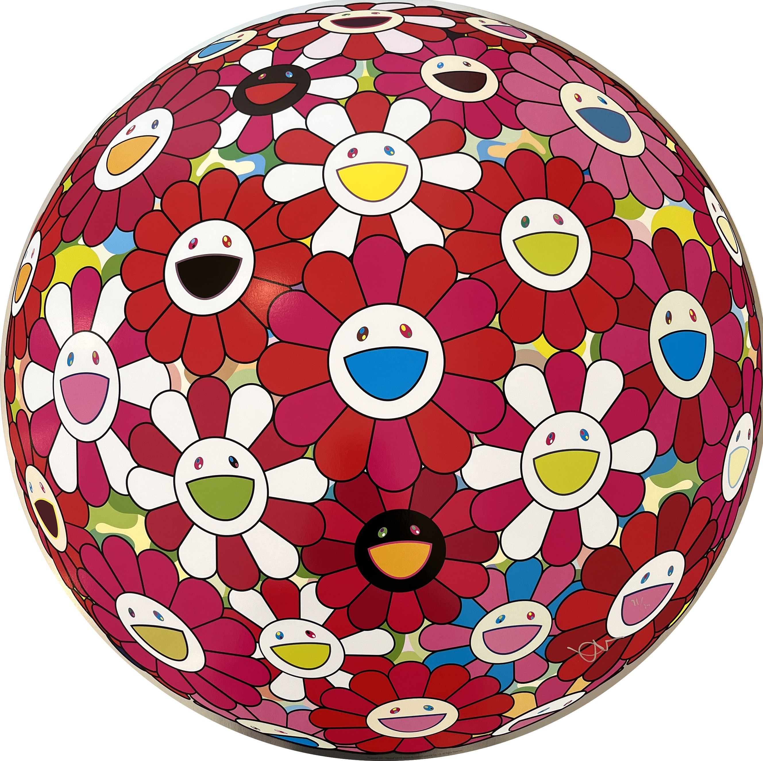 Takashi Murakami – Flowerball (3D) - Papyrus, 2013 – Impresión offset