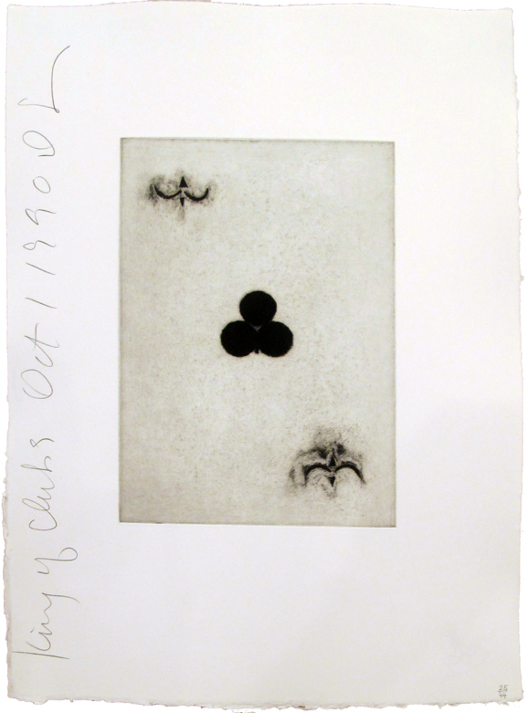 Donald Sultan – Playing Cards (King of Clubs), 1990 – Aguatinta
