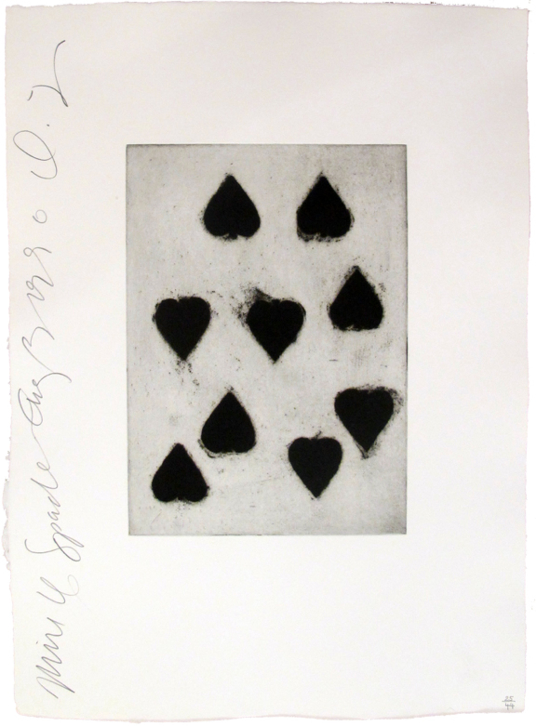 Donald Sultan – Playing Cards (Nine of Spades), 1990 – Aquatint
