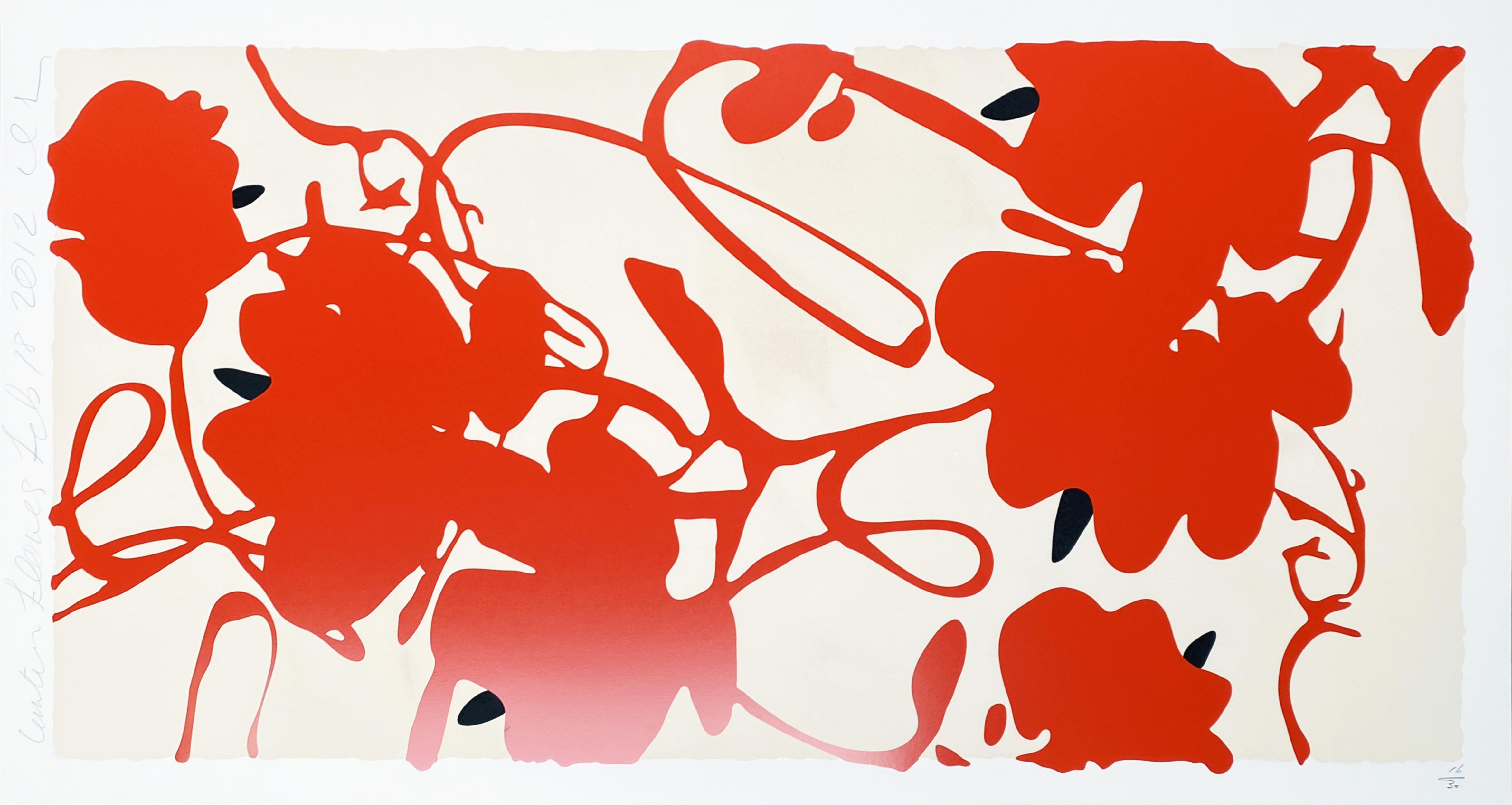 Donald Sultan – Lantern Flower, 2012 – Watercolor