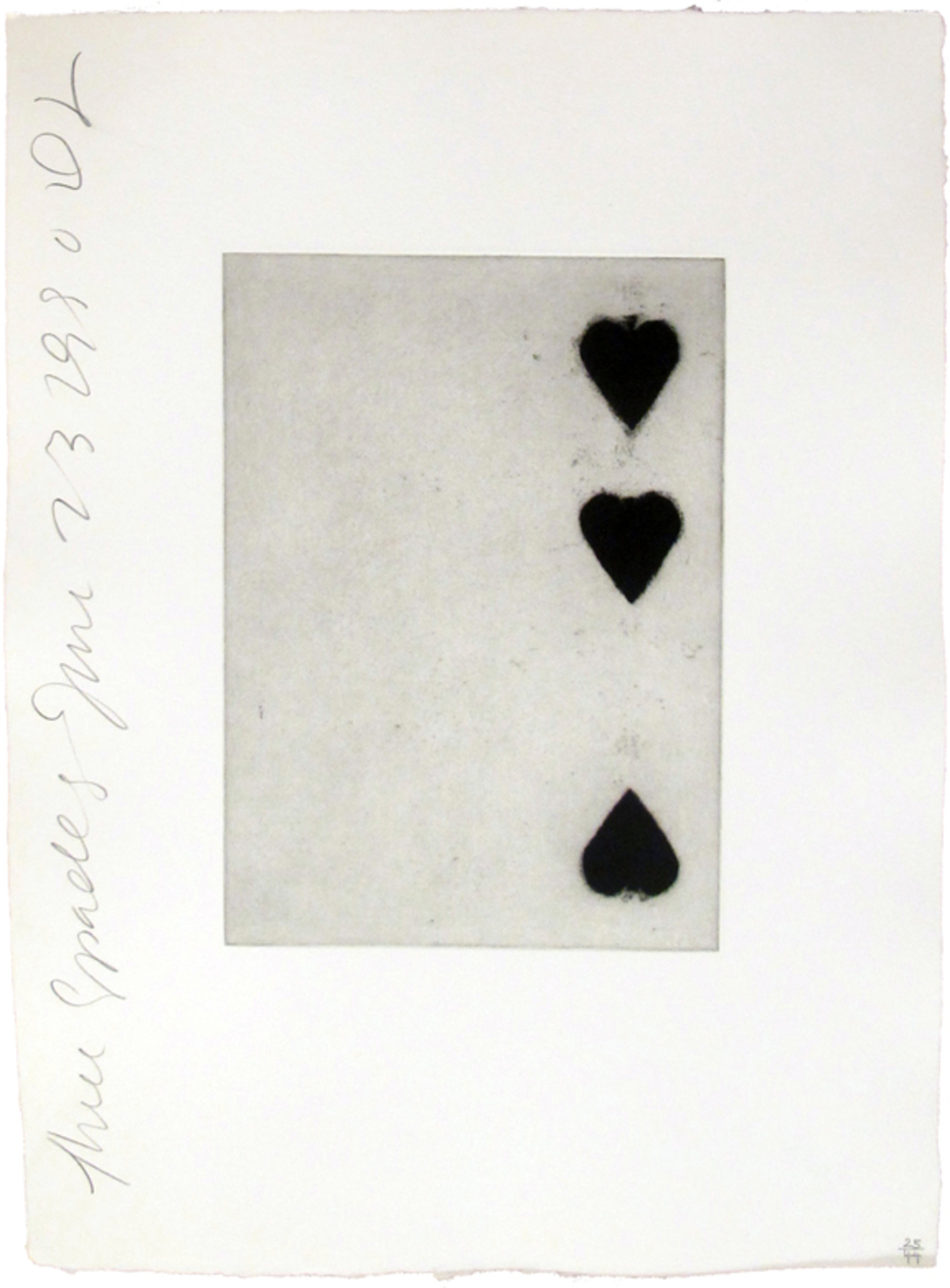 Donald Sultan – Playing Cards (Three of Spades), 1990 – Aquatinte