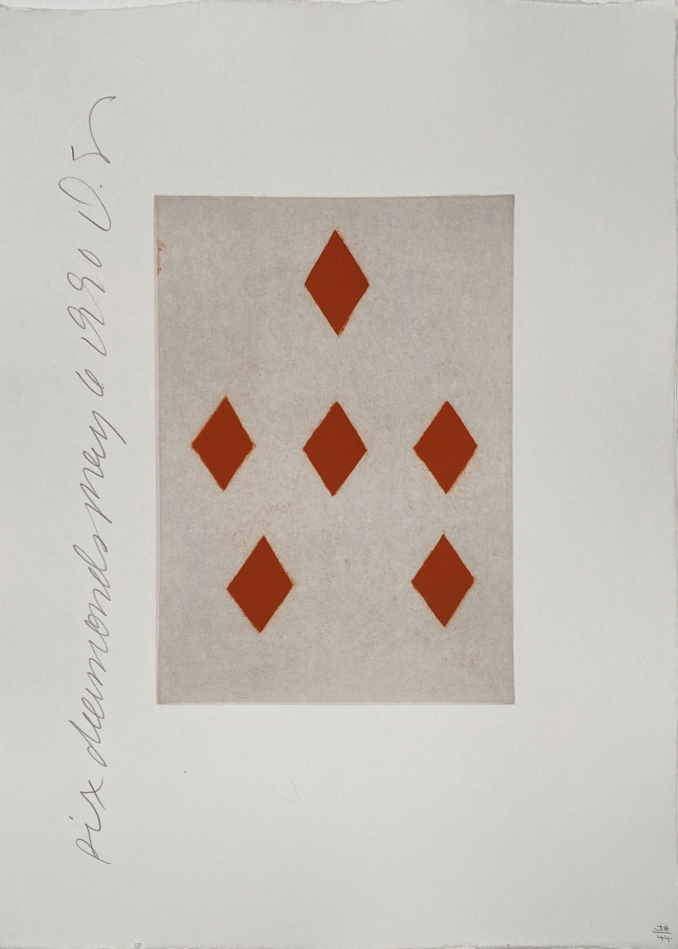 Donald Sultan – Playing Cards (Six of Diamonds), 1990 – Aguatinta