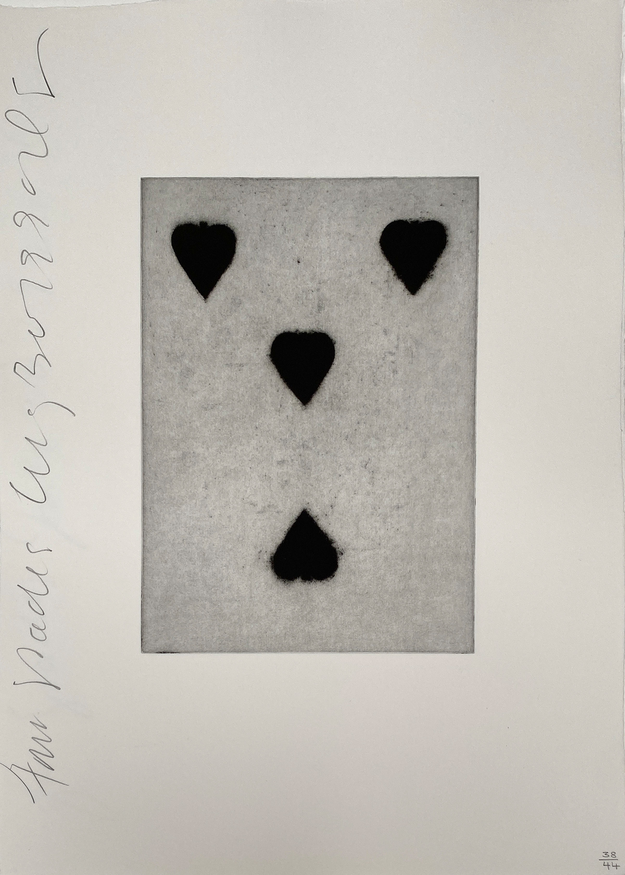 Donald Sultan – Playing Card (Four of Spades), 1990 – Aquatinte