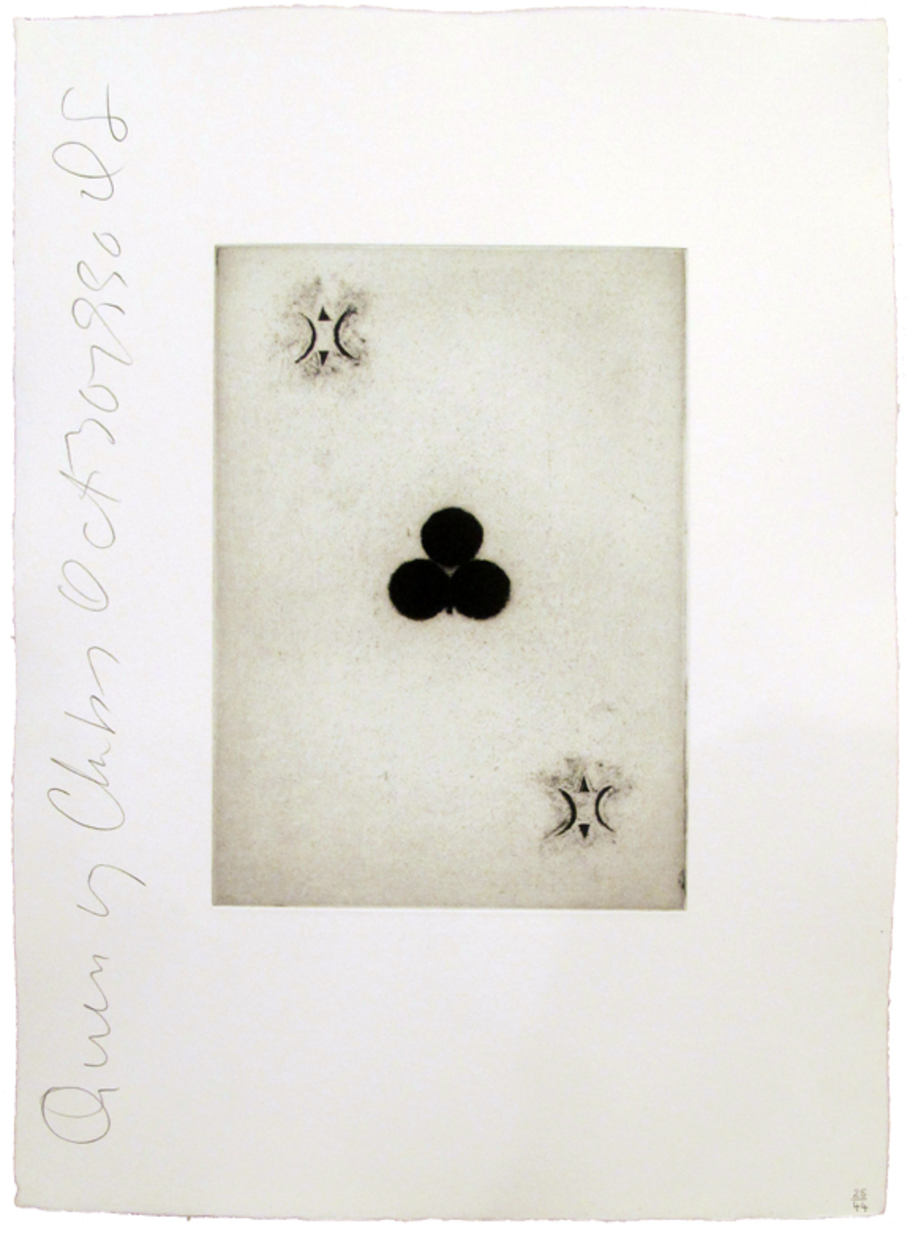 Donald Sultan – Playing Cards (Queen of Clubs), 1990 – Aquatint