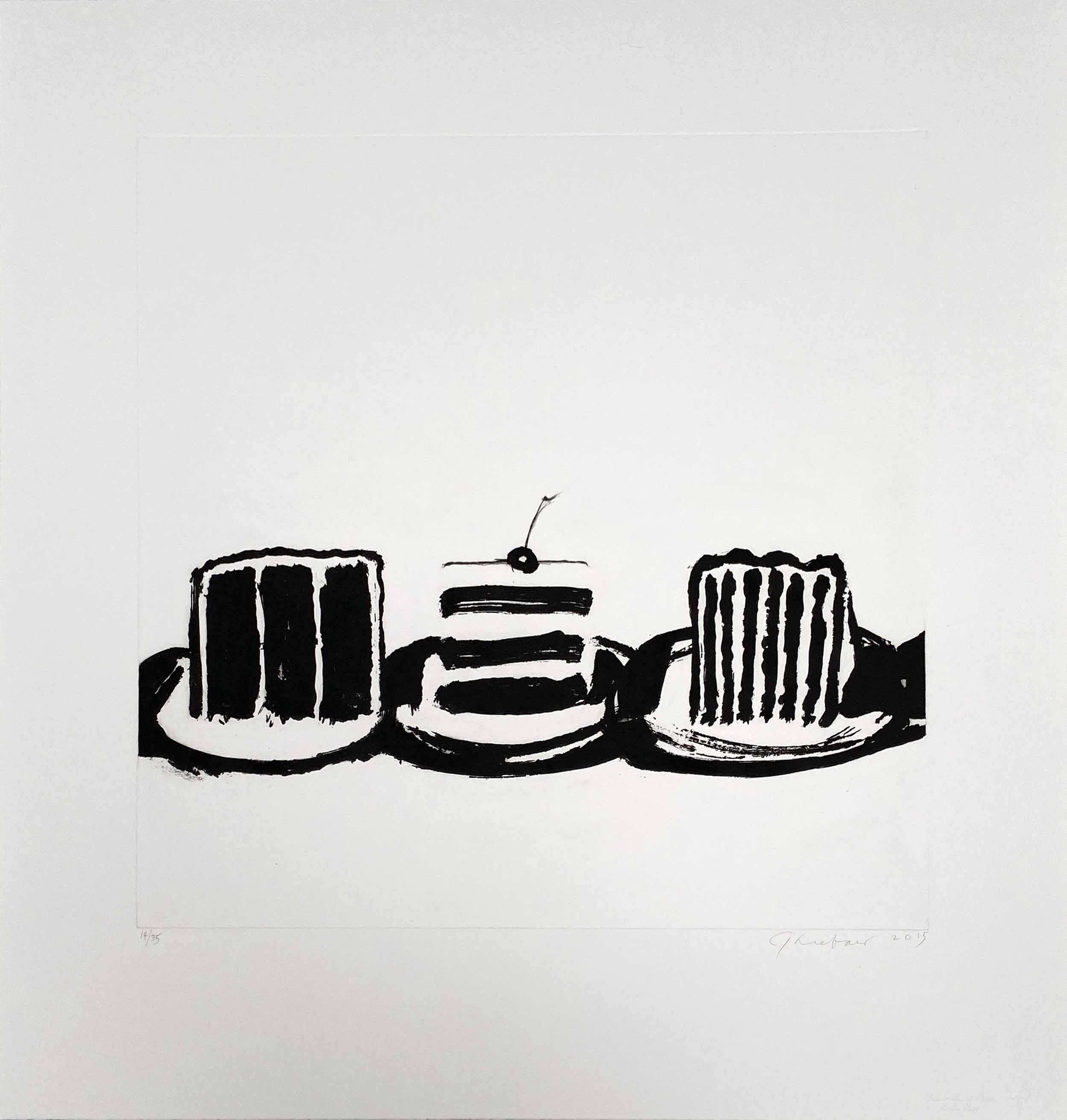 Thiebaud Wayne – Cut Cakes, 2015 – Mischtechnik