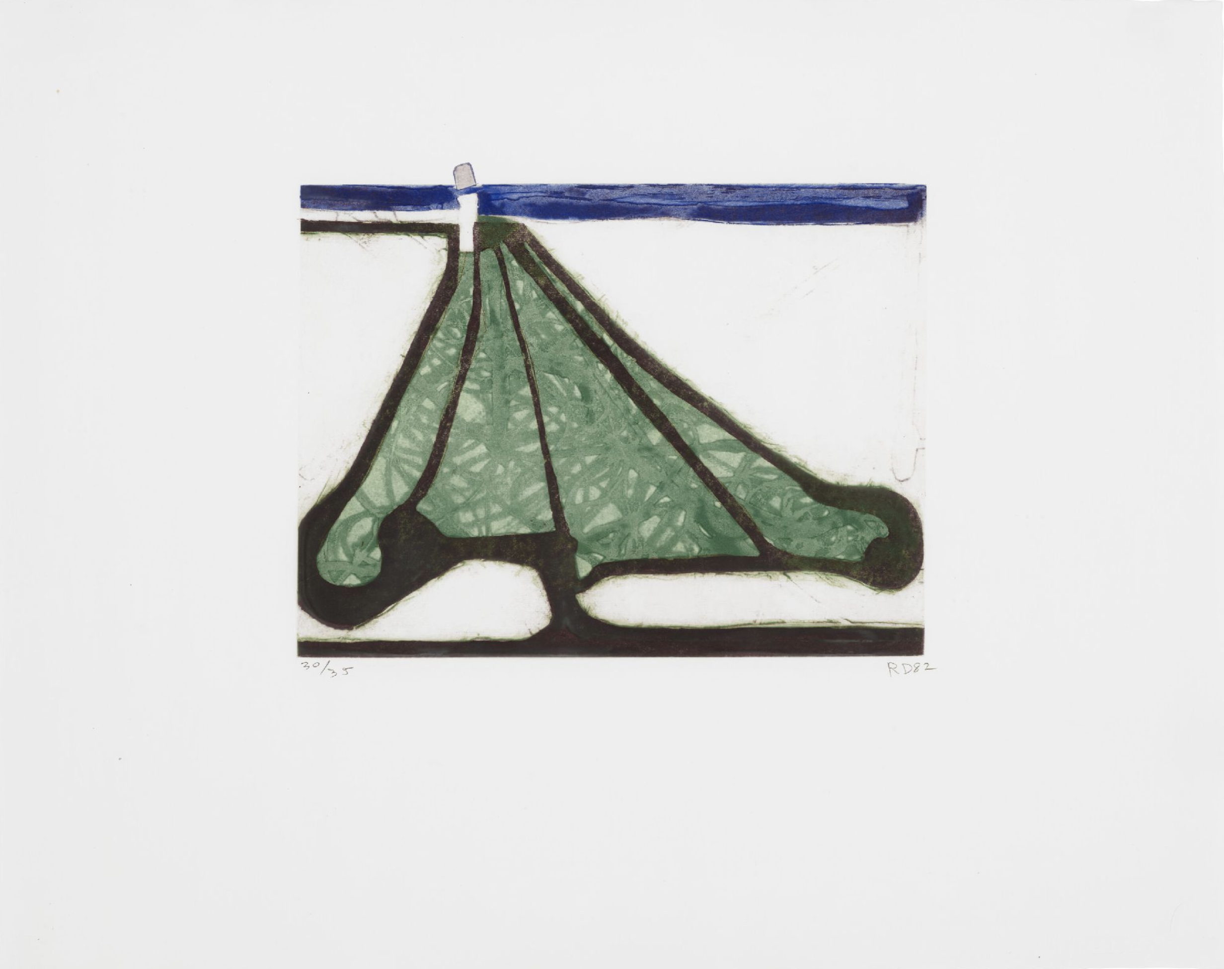 Richard Diebenkorn – Green Tree Spade, 1982 – Técnica mixta