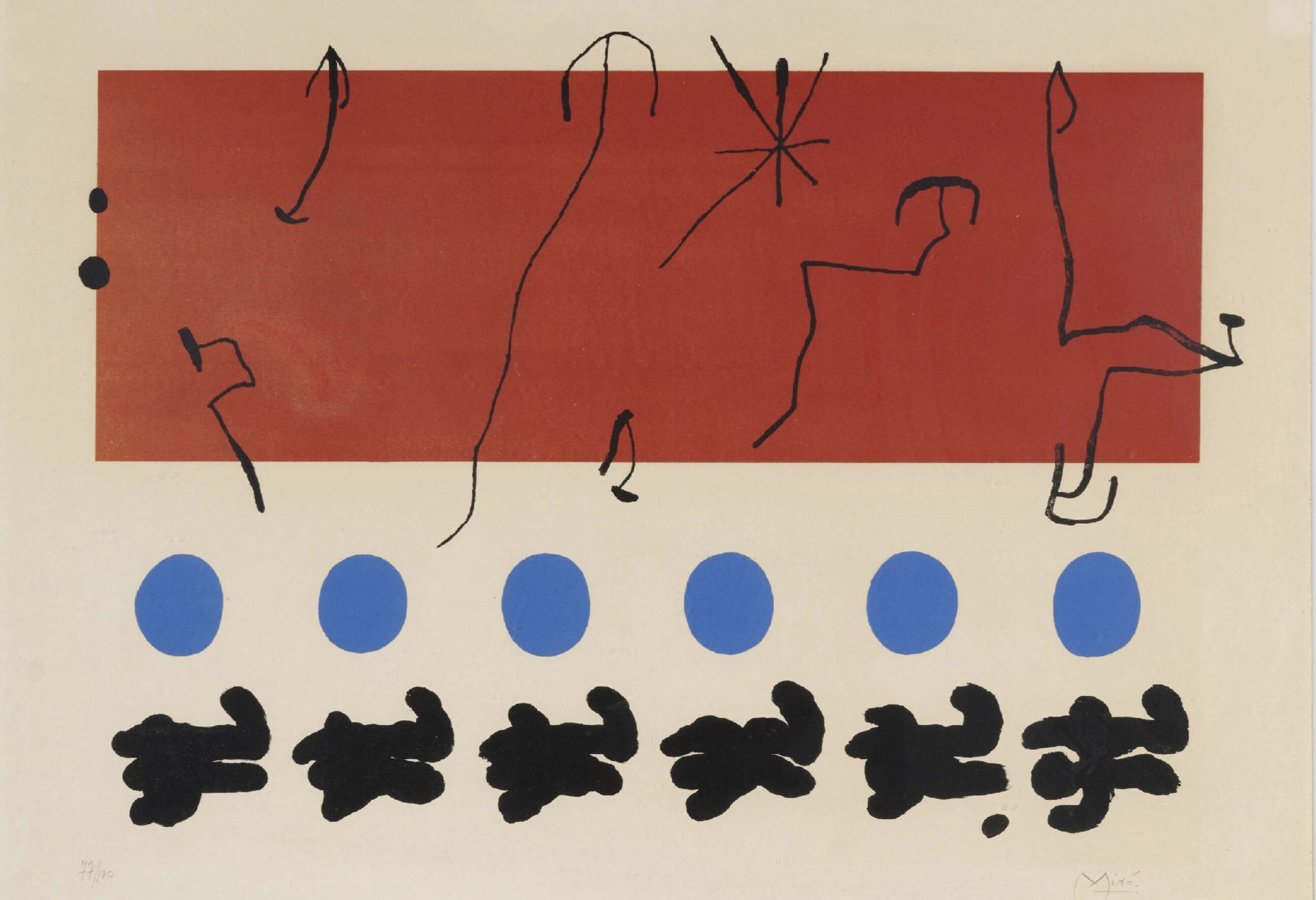 Joan Miró – Ciel rouge, 1960 – Lithographie