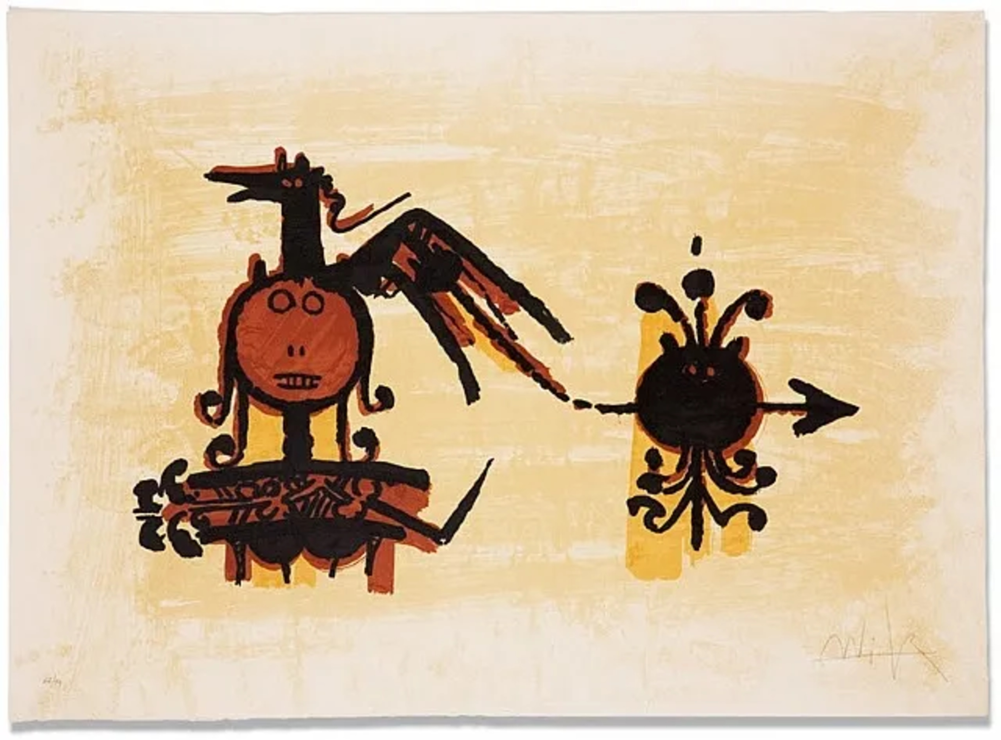 Wifredo Lam – The Last Voyage of the Ghost Ship 4, 1976 – Lithograph