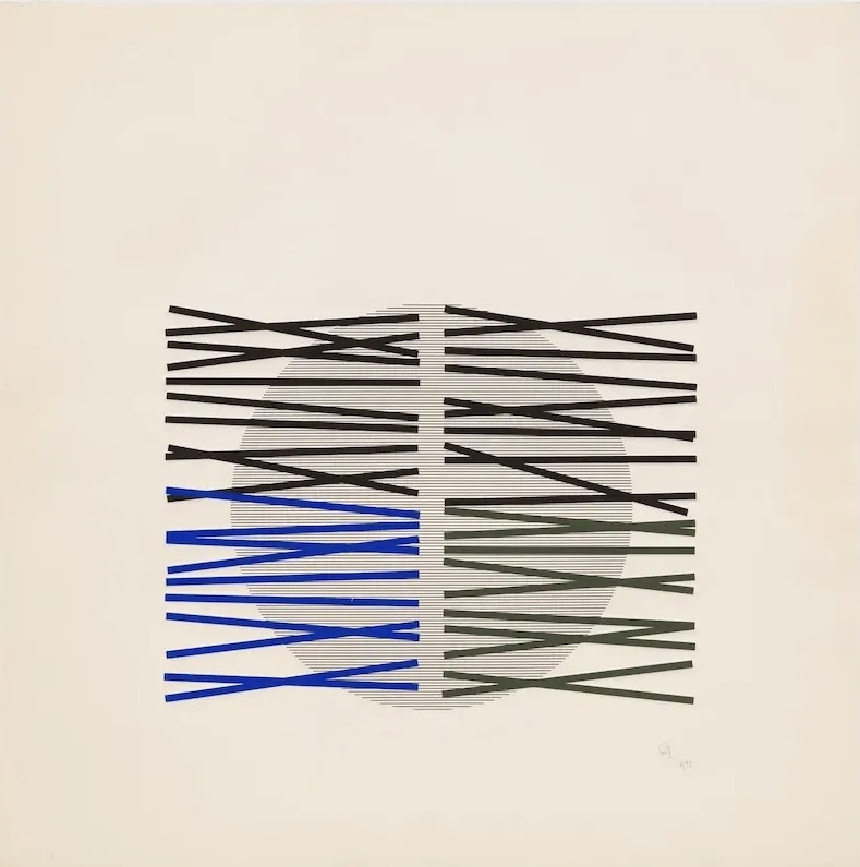 Rafael Jesus Soto – Untitled (circles and lines), 1970 – Sérigraphie (Screen-print)