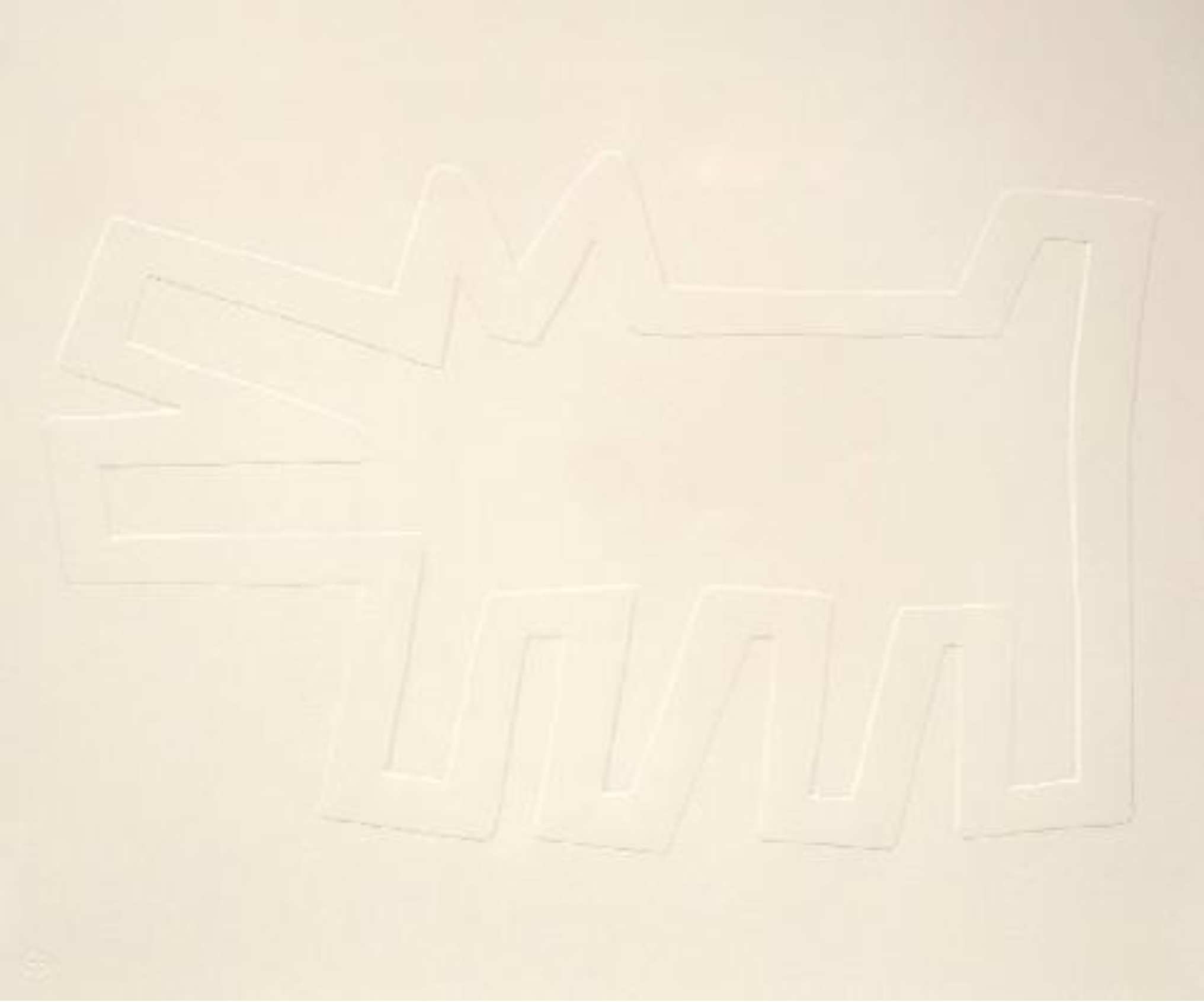 Keith Haring – Barking Dog (from White Icons), 1990 – Embossing