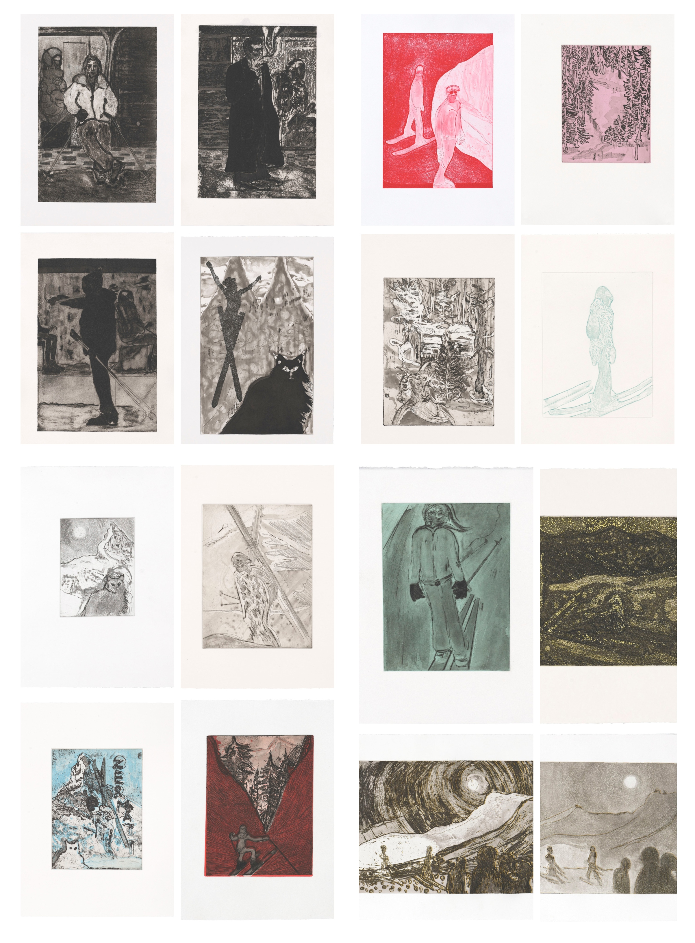 Peter Doig – Alpine Etchings (Set), 2021 – Ets en Aquatint