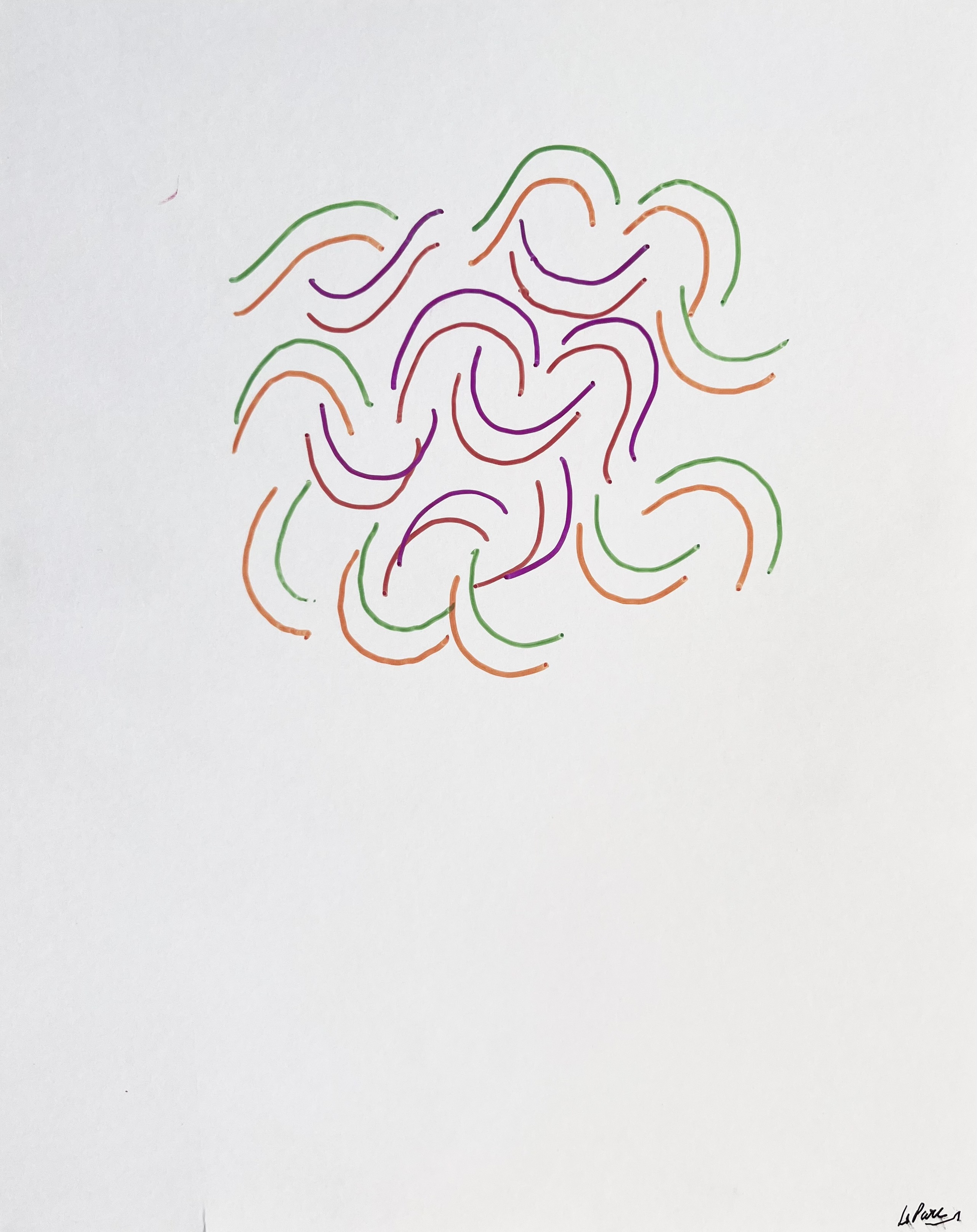 Julio Le Parc – Dessin Infinie 22, 2022 – Marqueur