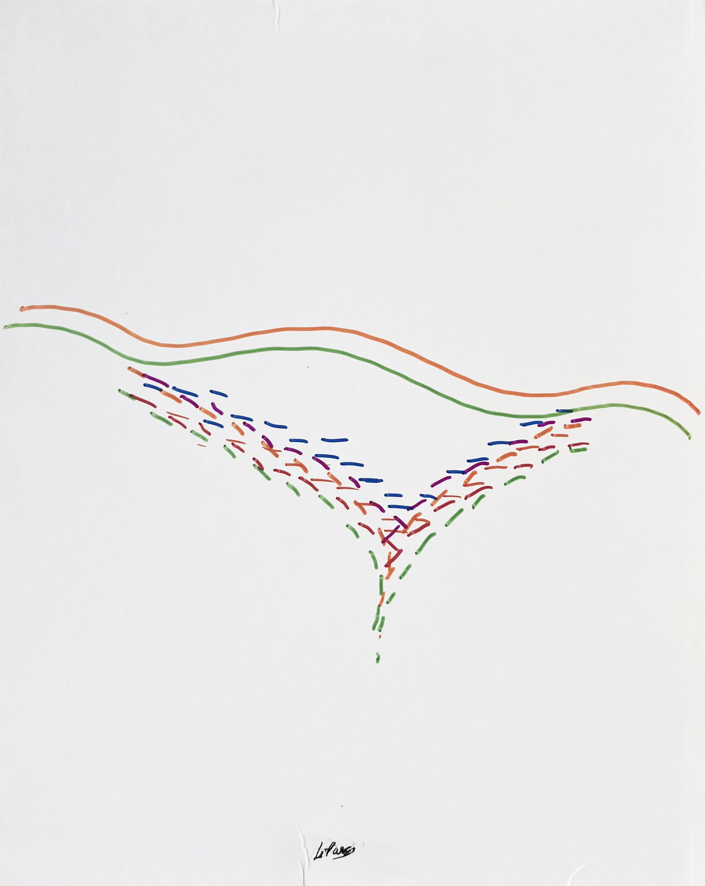 Julio Le Parc – Dessin Infinie 32, 2022 – Marqueur