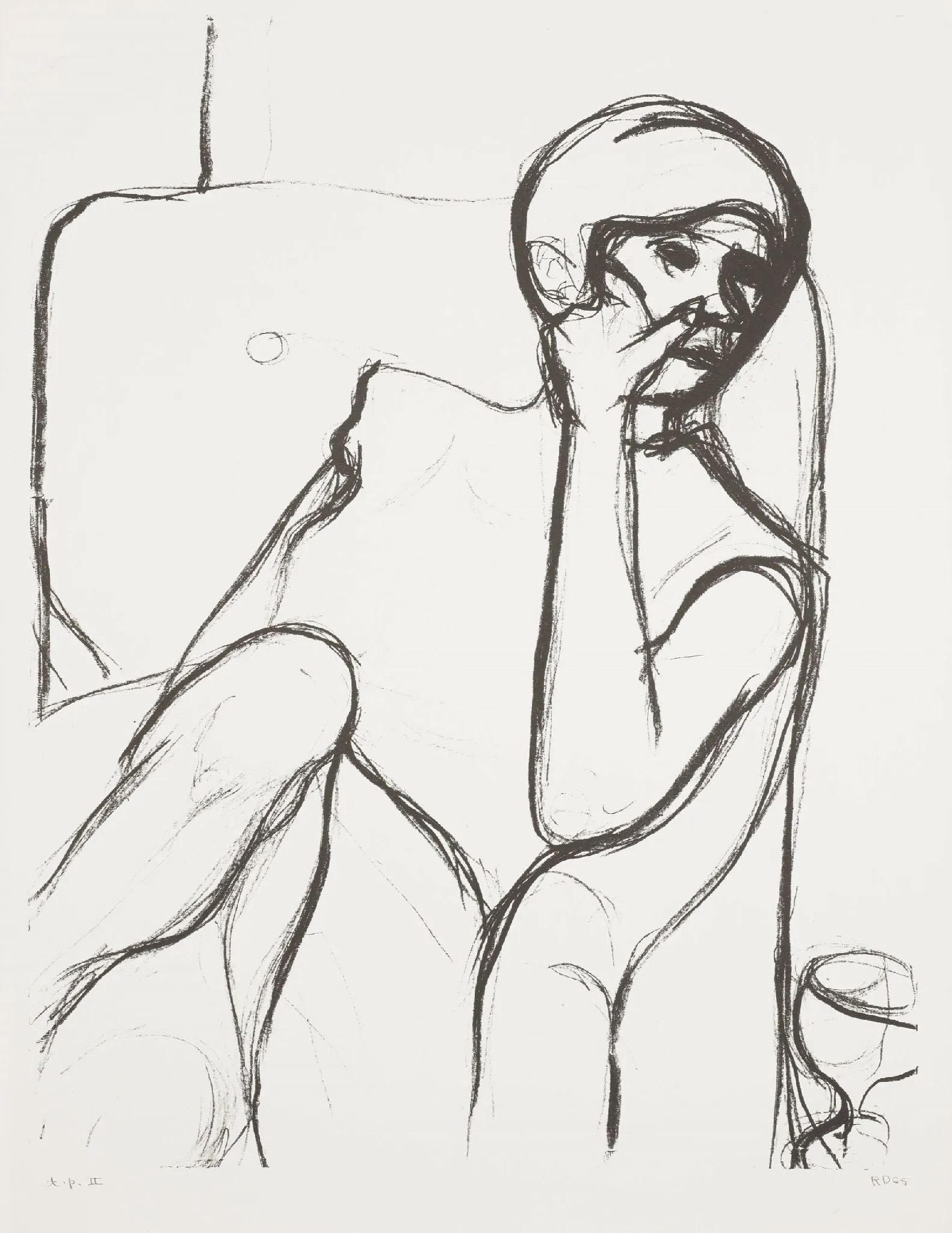 Richard Diebenkorn – Seated Woman in Arm Chair, 1965 – Lithographie
