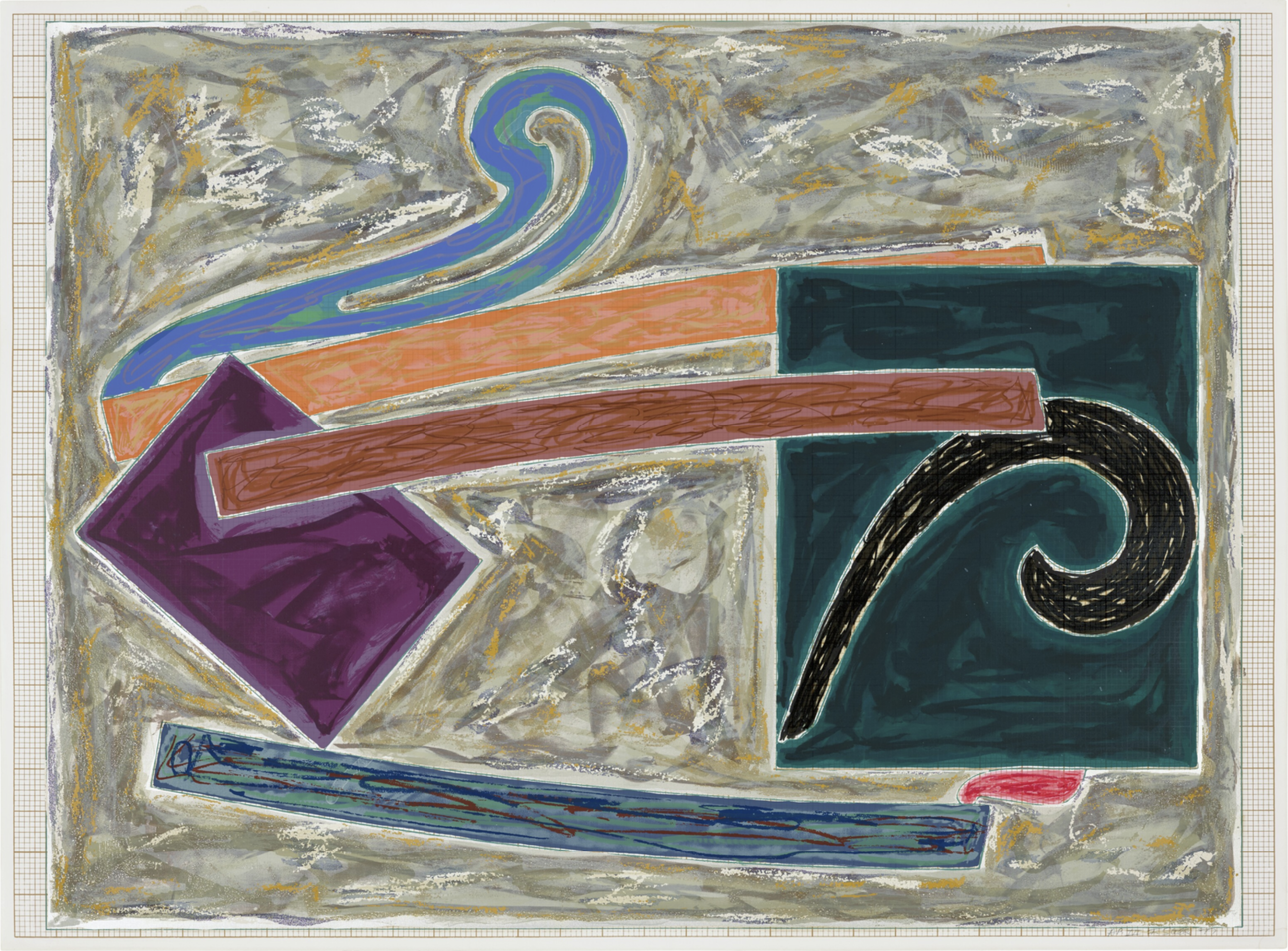 Frank Stella – Inaccessible Island Rail, 1977 – Mixed Media