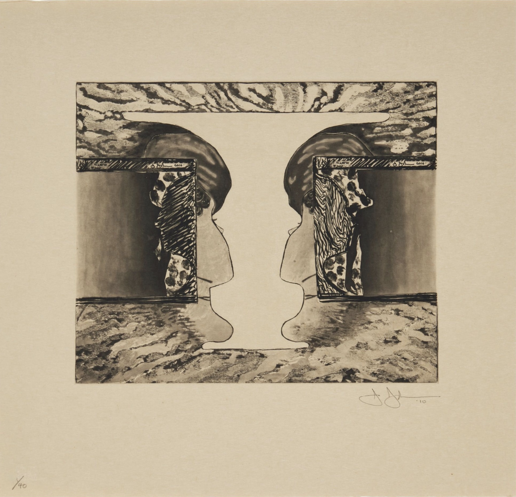 Jasper Johns – Valentine, 2010 – Gravure à l'eau-forte